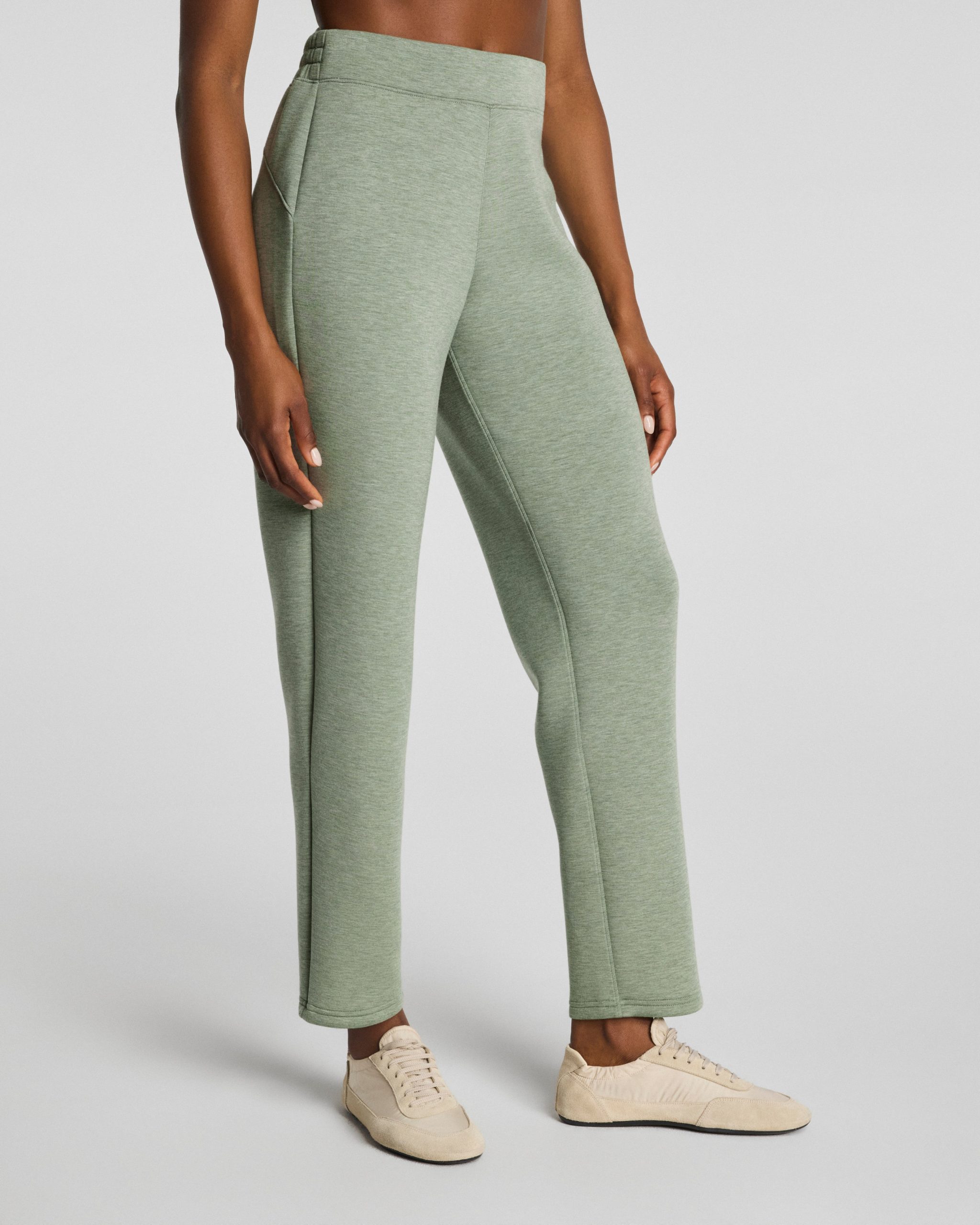 SPANX AirEssentials? Slim Straight Pant | Sage Brush Heather - Image 2