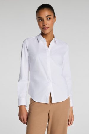 SPANX? Poplin No-Gape Tailored Button Down | Classic White