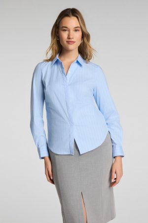 SPANX? Poplin No-Gape Tailored Button-Down | Peak/Classic White