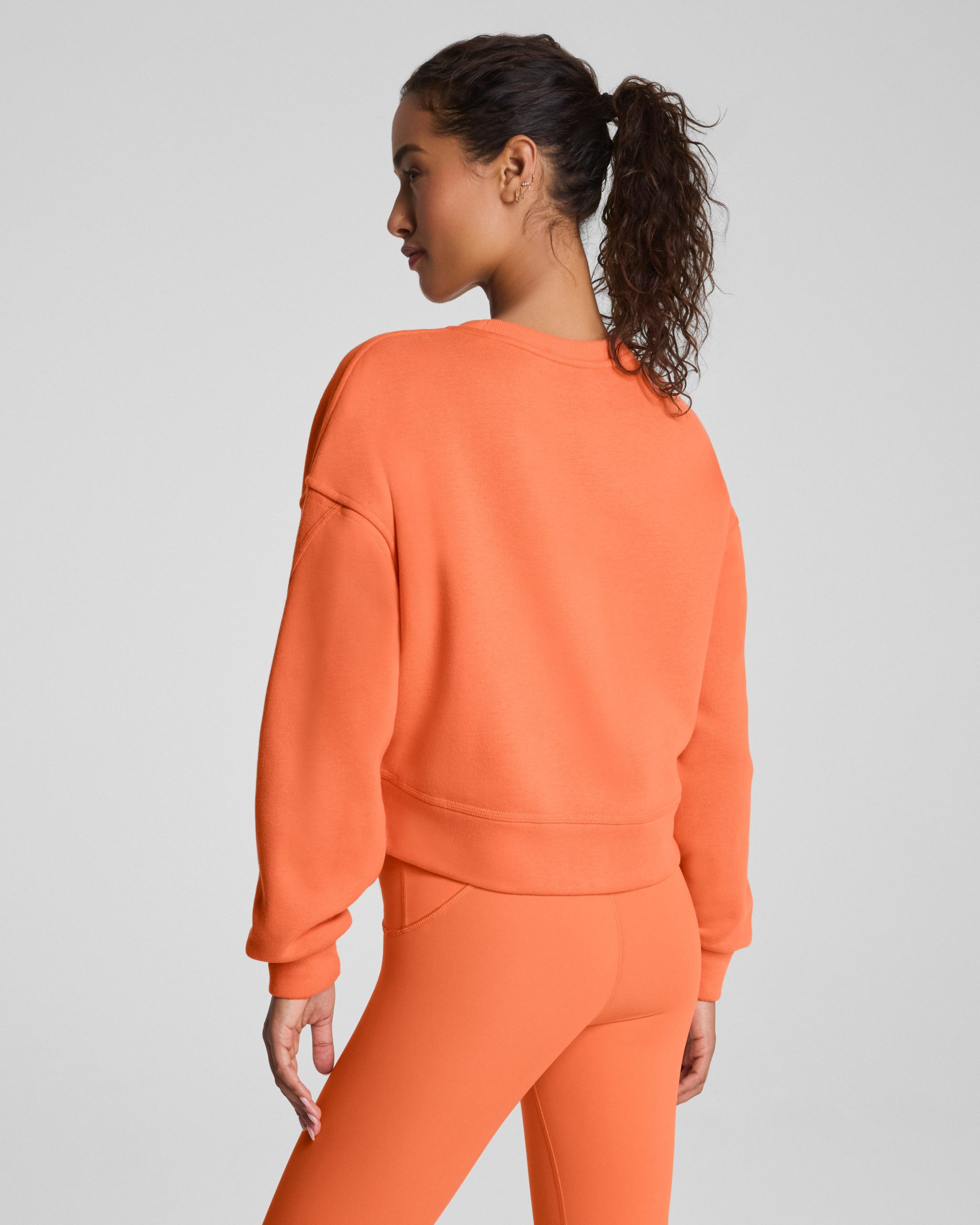 SPANX? BoostUp Cotton Fleece Crewneck | Persimmon - Image 2