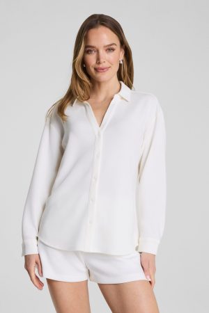 SPANX? AirEssentials? Oversized Button Down | Powder