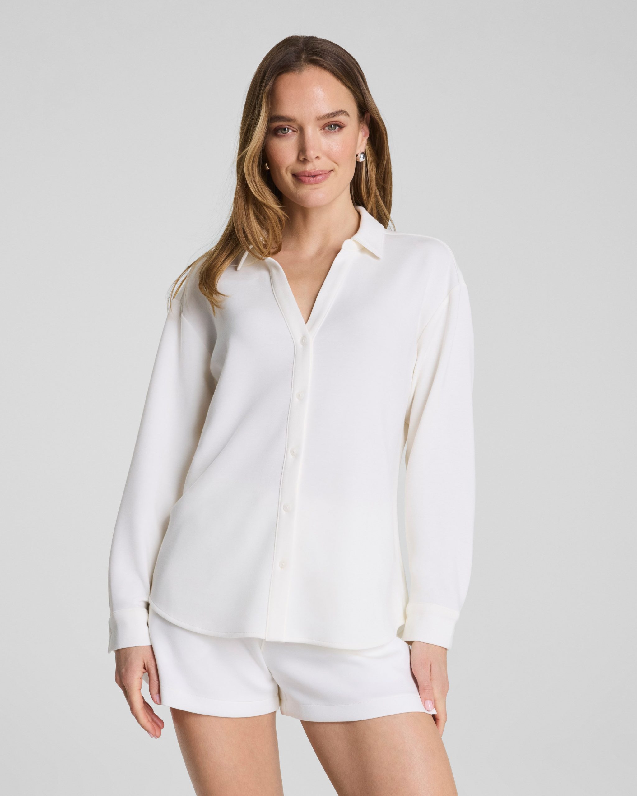 SPANX? AirEssentials? Oversized Button Down | Powder