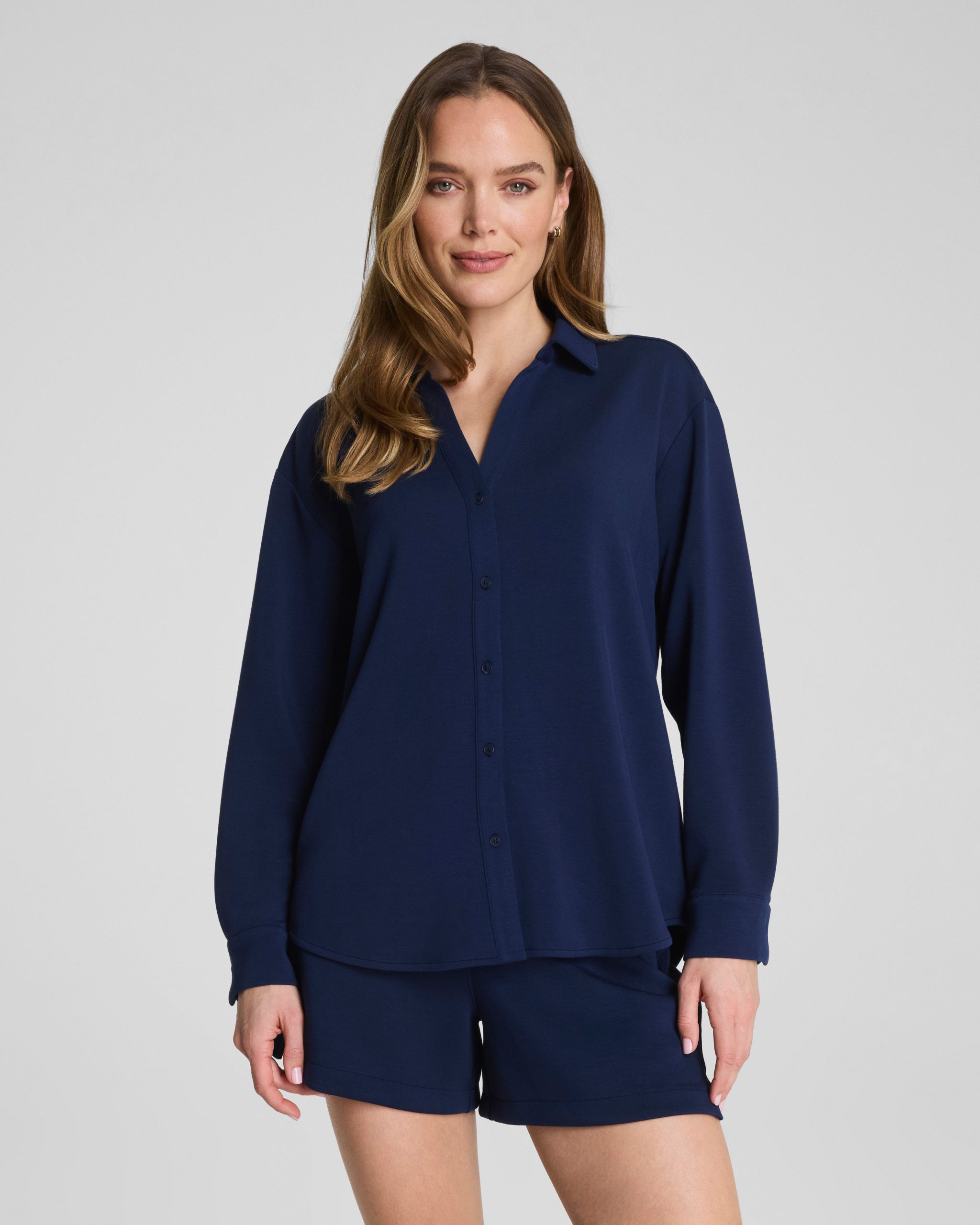 SPANX? AirEssentials? Oversized Button Down | Timeless Navy