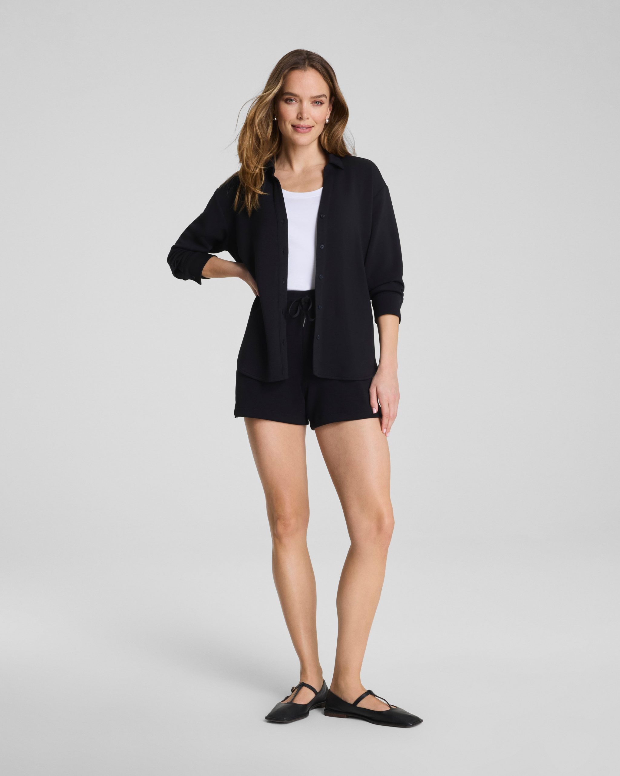 SPANX? AirEssentials? Oversized Button Down | Very Black - Image 4