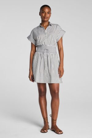 SPANX? Poplin Smocked Mini Shirt Dress
