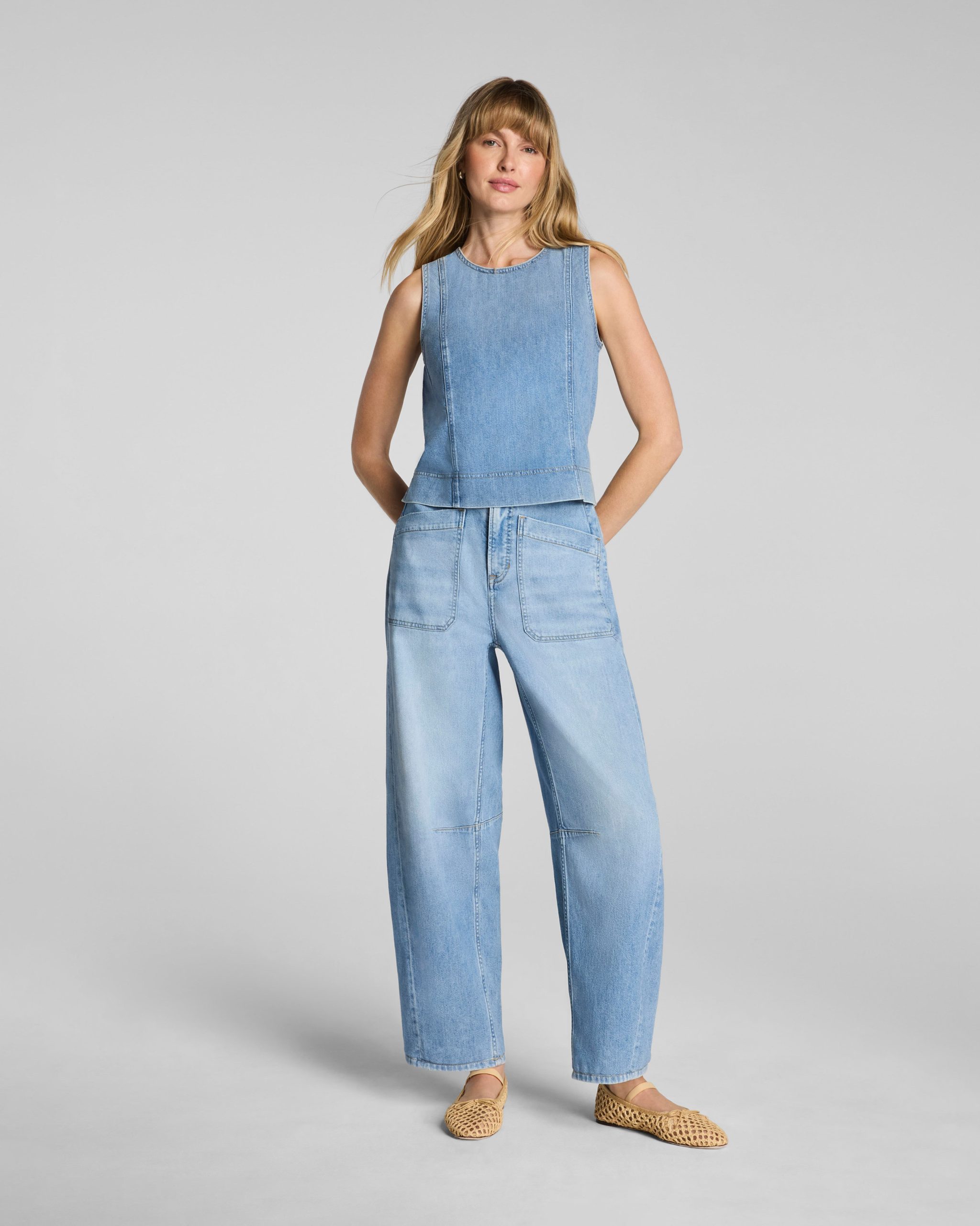 SPANX? Lightweight Denim Shell Tank | Seaside Blue - Image 5