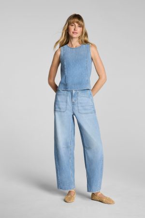 SPANXsupersmooth? Authentic 360 Lightweight Utility Barrel Leg Jeans | Seaside Blue