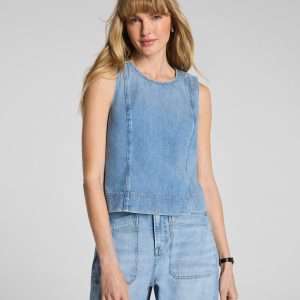 SPANX? Lightweight Denim Shell Tank | Seaside Blue