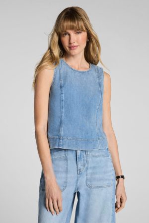 SPANX? Lightweight Denim Shell Tank | Seaside Blue