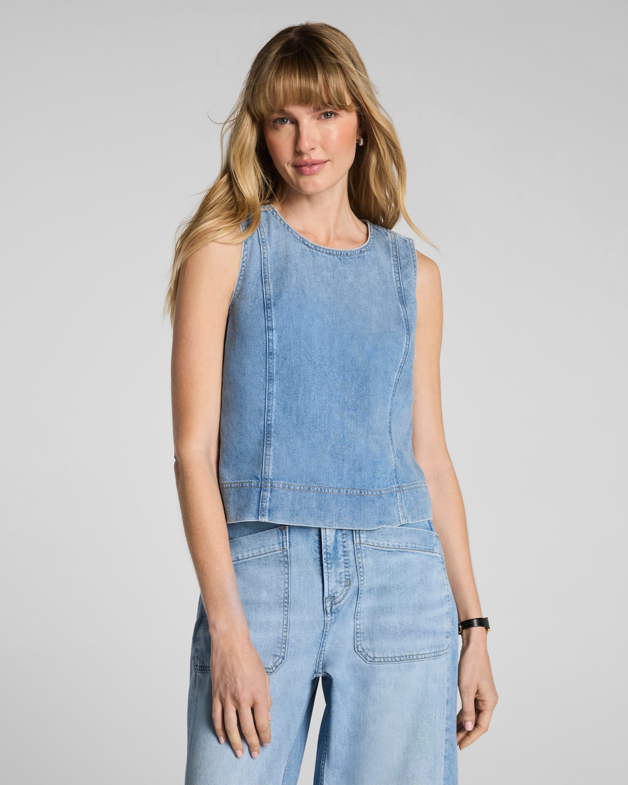 SPANX? Lightweight Denim Shell Tank | Seaside Blue