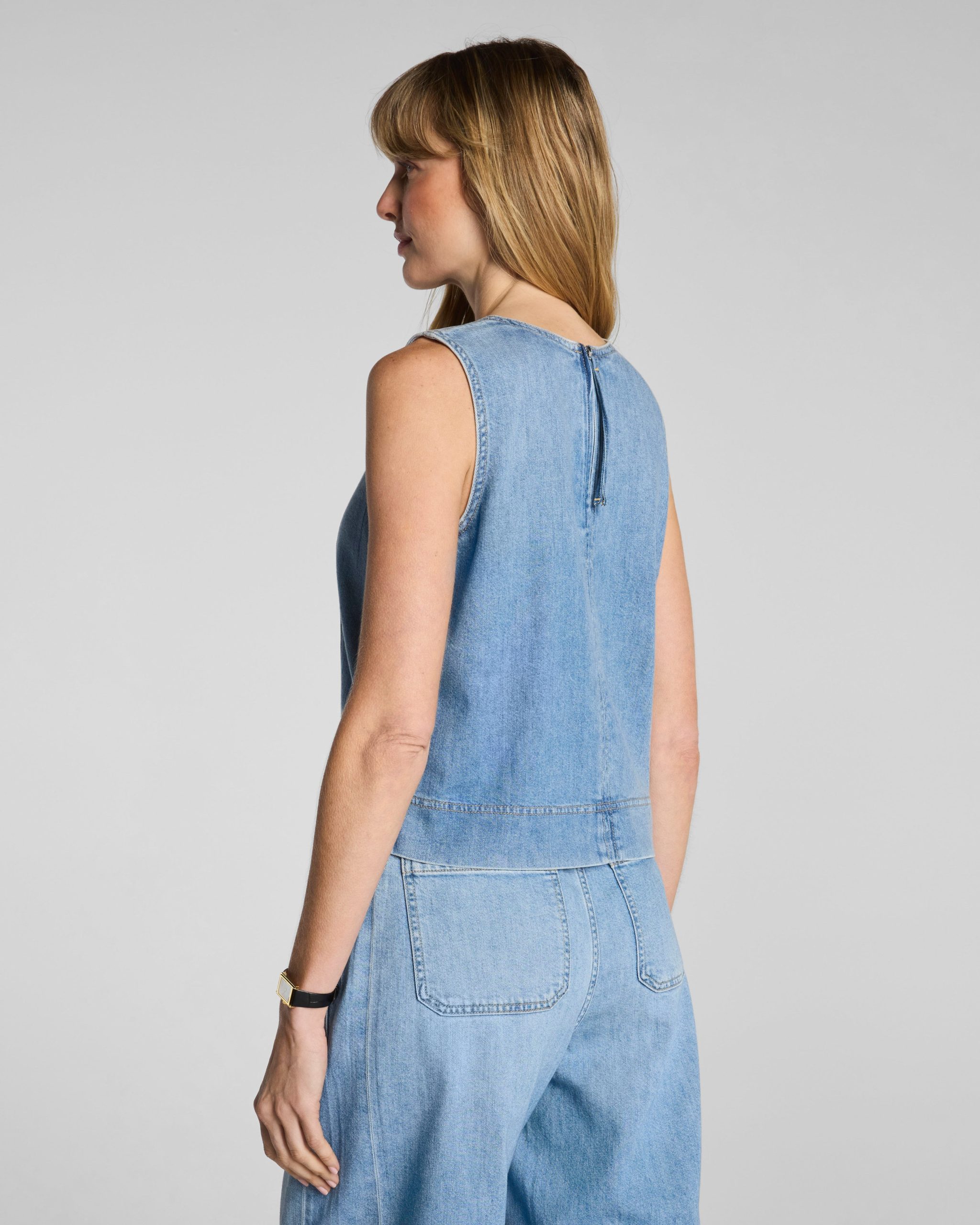 SPANX? Lightweight Denim Shell Tank | Seaside Blue - Image 3