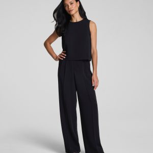 SPANX? CarryOn Pleated Wide Leg Pant | Classic Black
