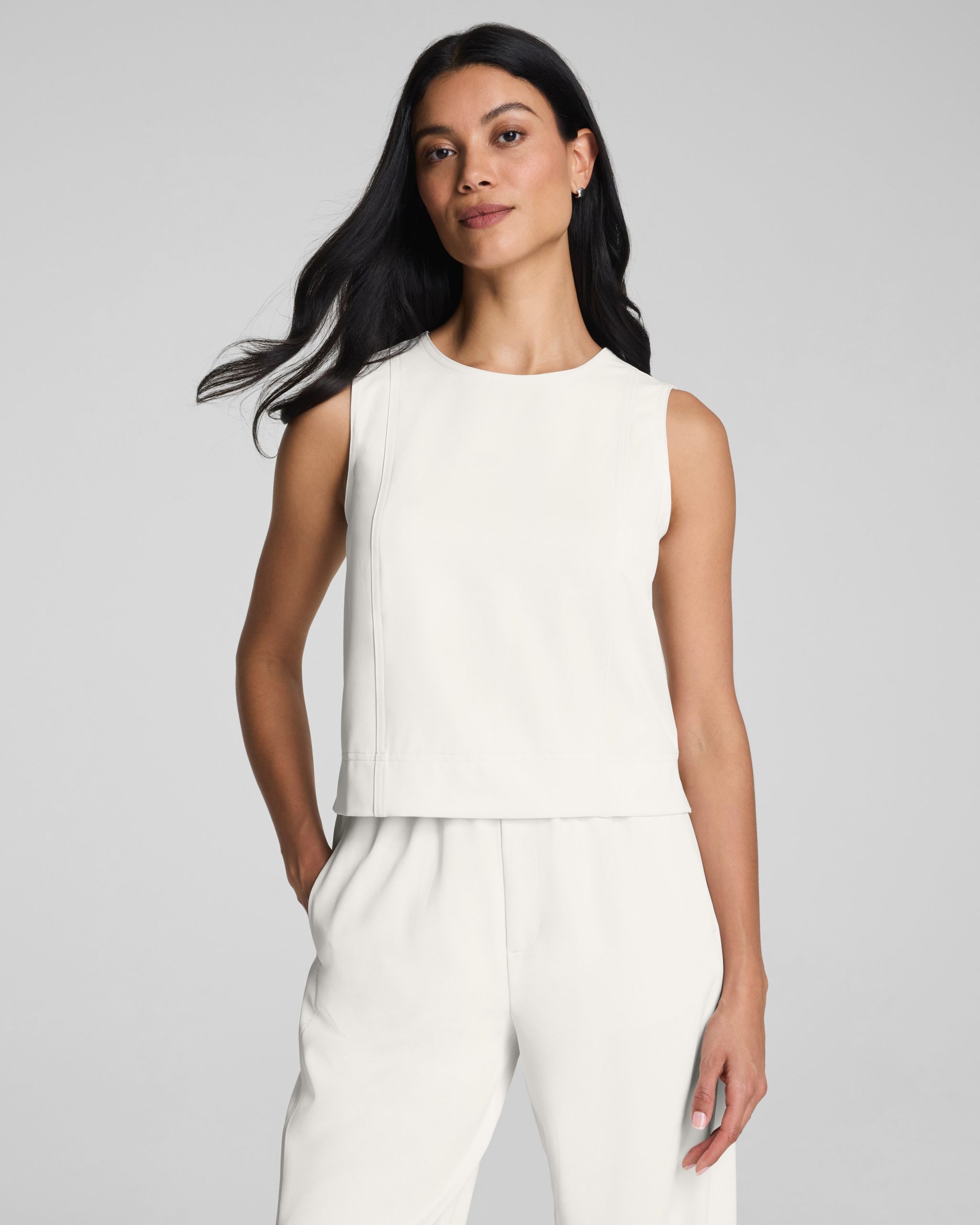 SPANX? CarryOn Crewneck Shell Tank | Ivory
