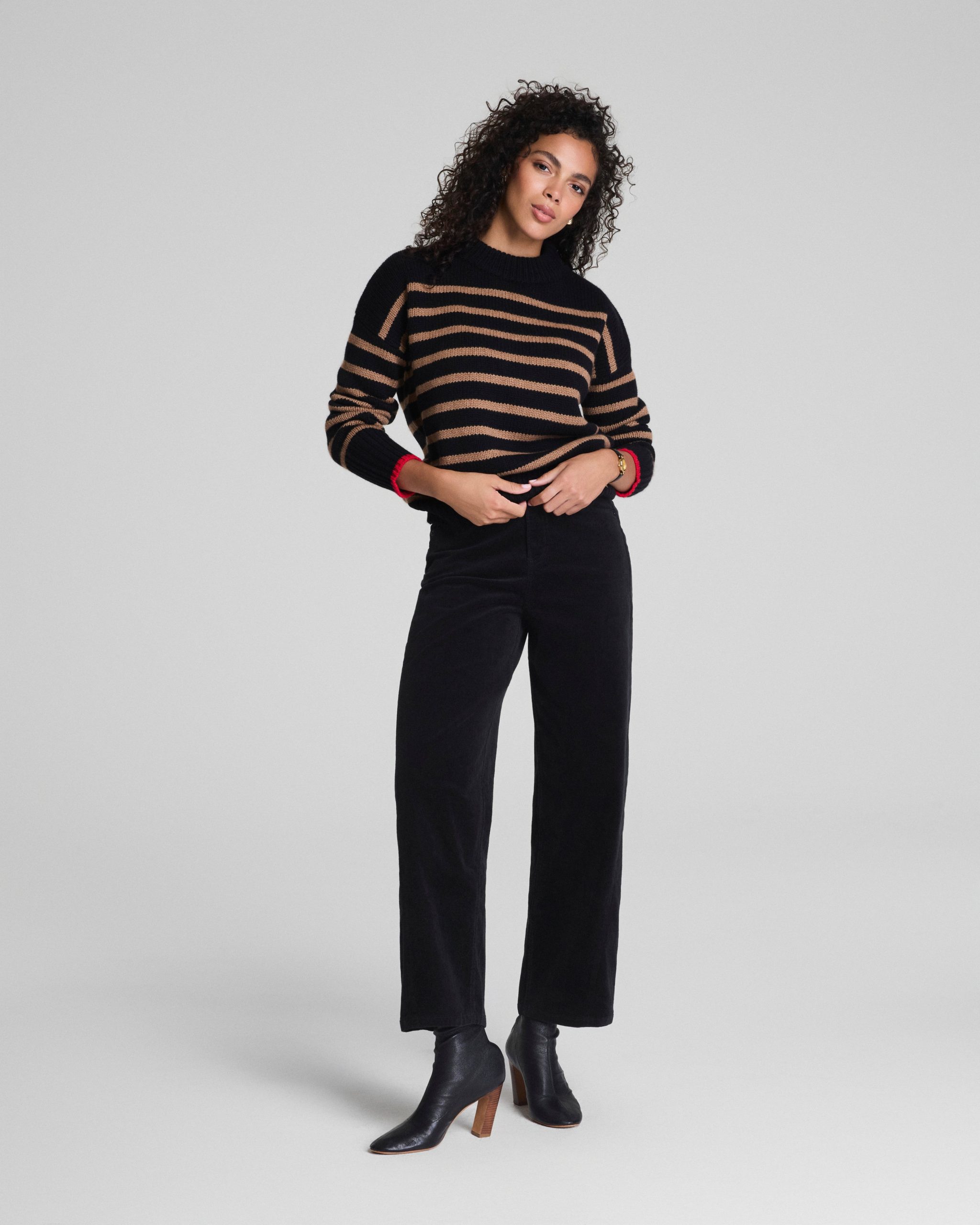 La Ligne Marin Sweater | Black/Camel - Image 5