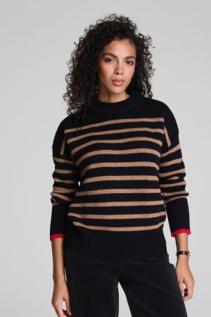 La Ligne Marin Sweater | Black/Camel