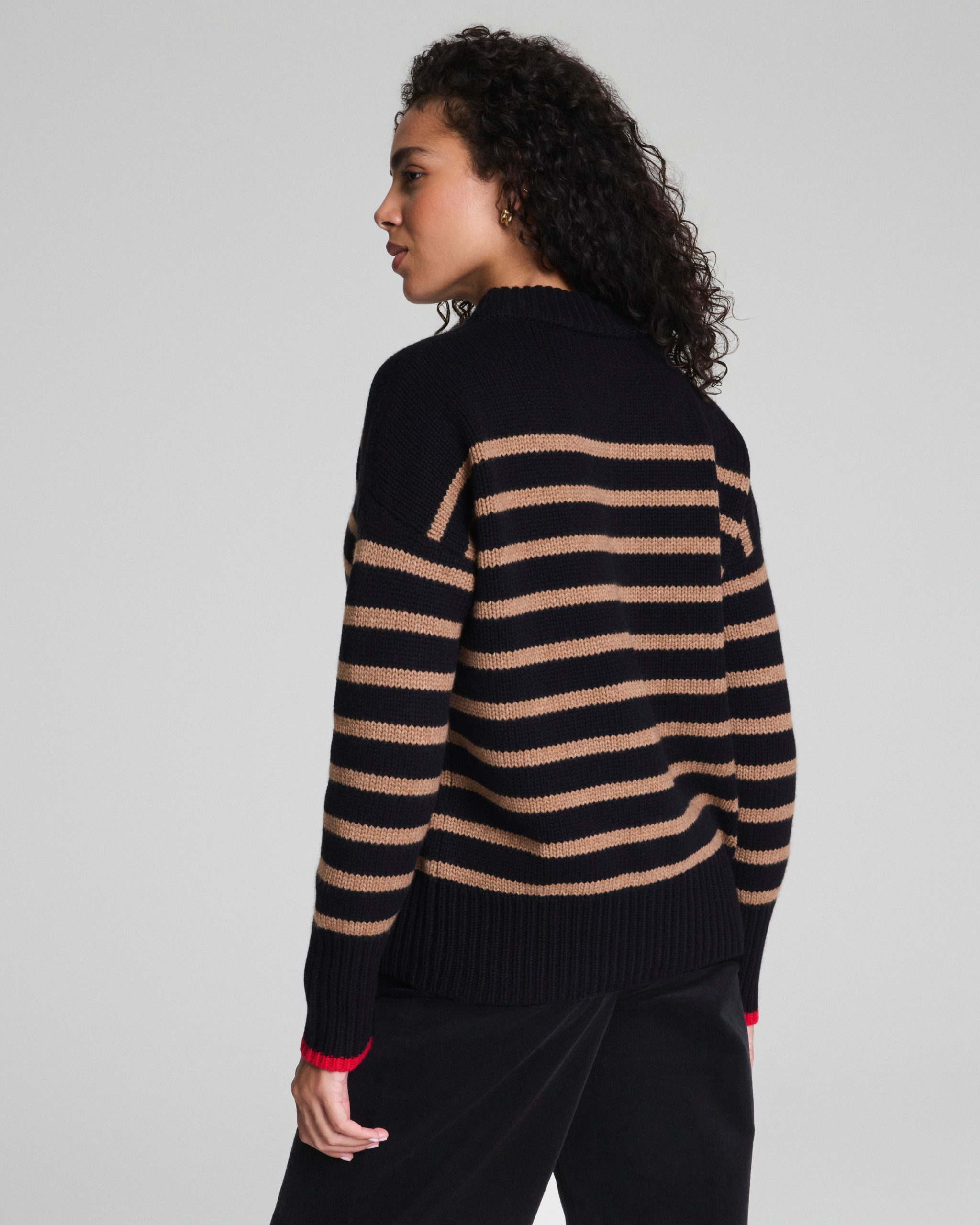La Ligne Marin Sweater | Black/Camel - Image 2