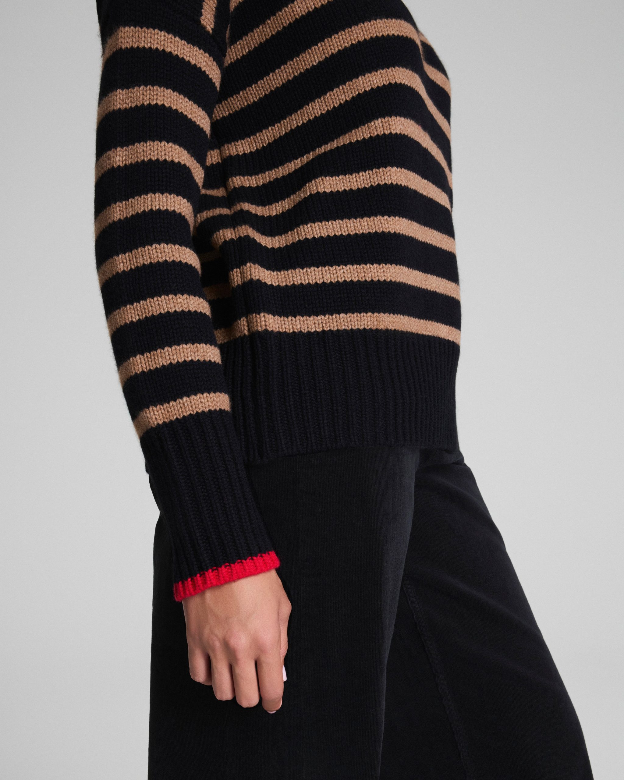 La Ligne Marin Sweater | Black/Camel - Image 4