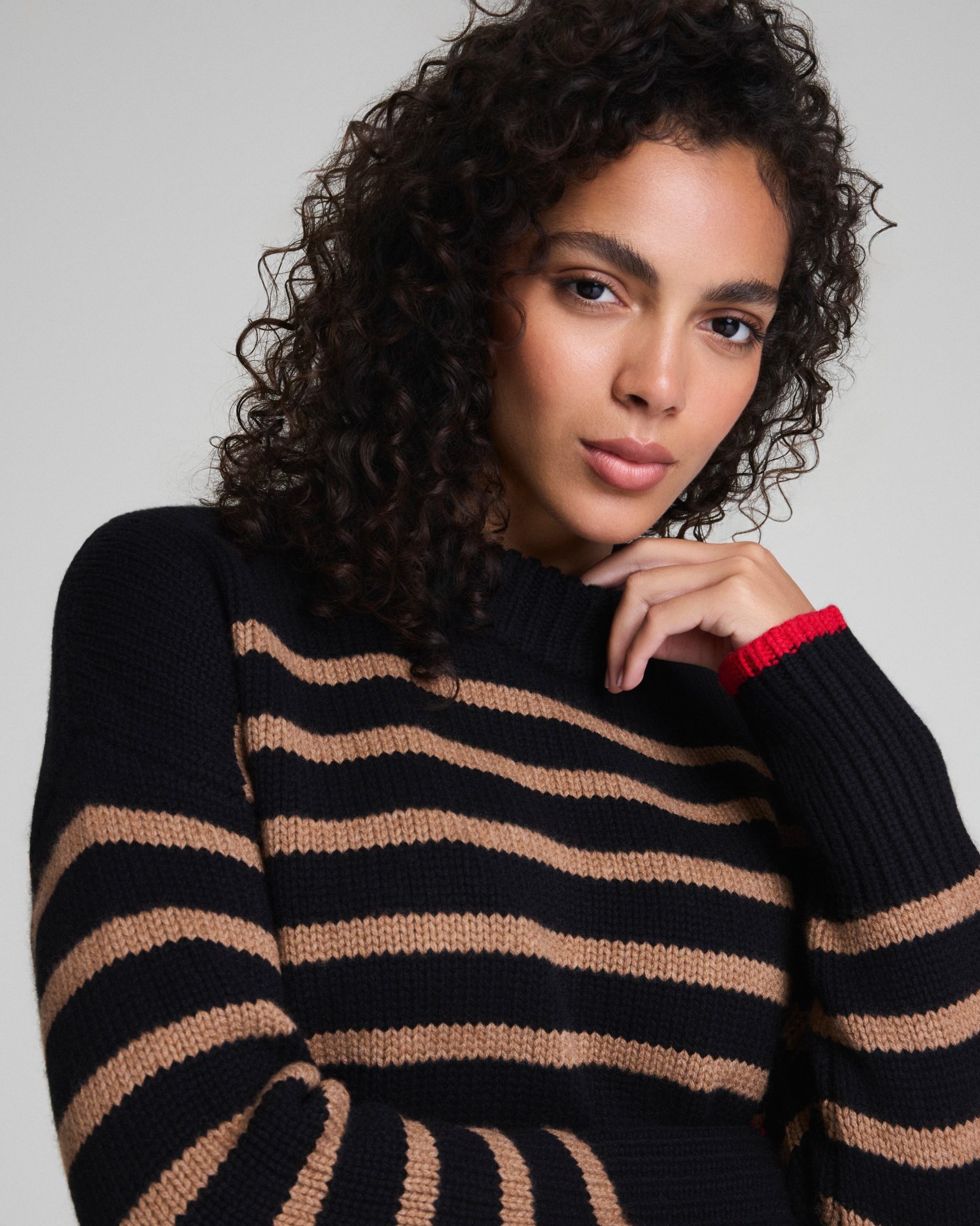 La Ligne Marin Sweater | Black/Camel - Image 3