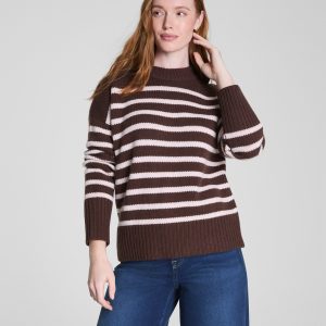 La Ligne Marin Sweater | Chocolate/Blush