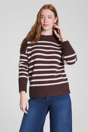 La Ligne Marin Sweater | Chocolate/Blush