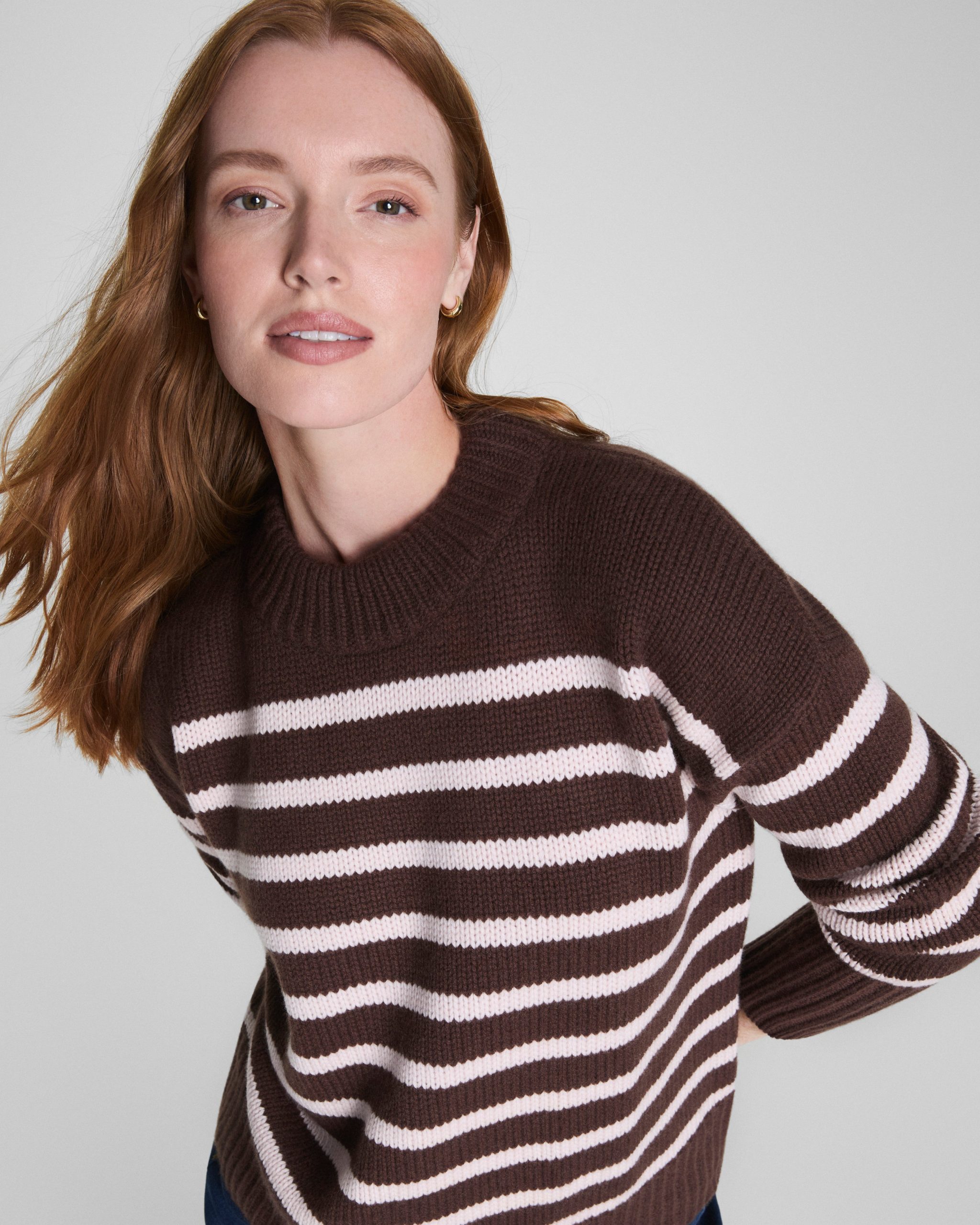 La Ligne Marin Sweater | Chocolate/Blush - Image 3