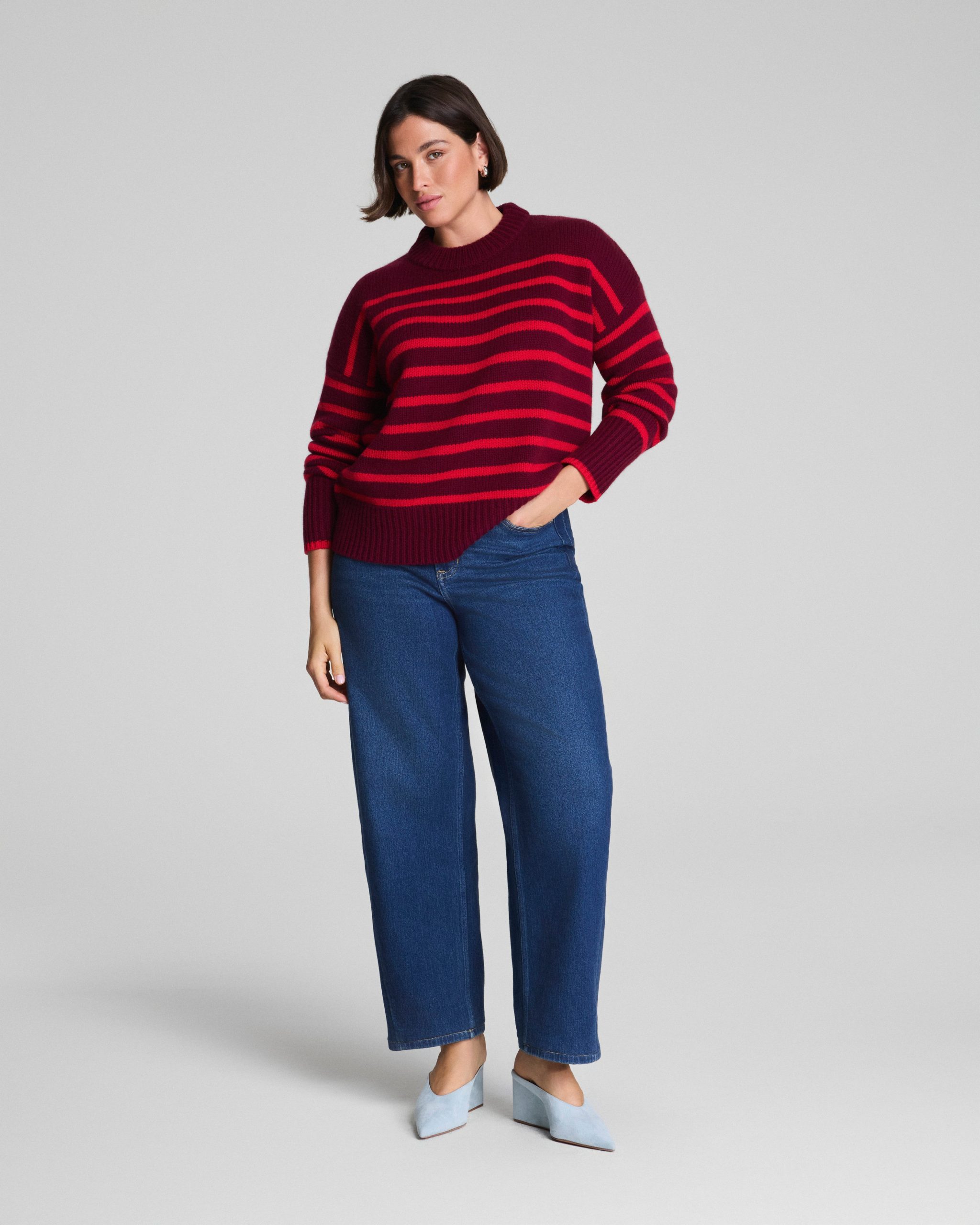 La Ligne Marin Sweater | SPANX? Red/Cassis - Image 5