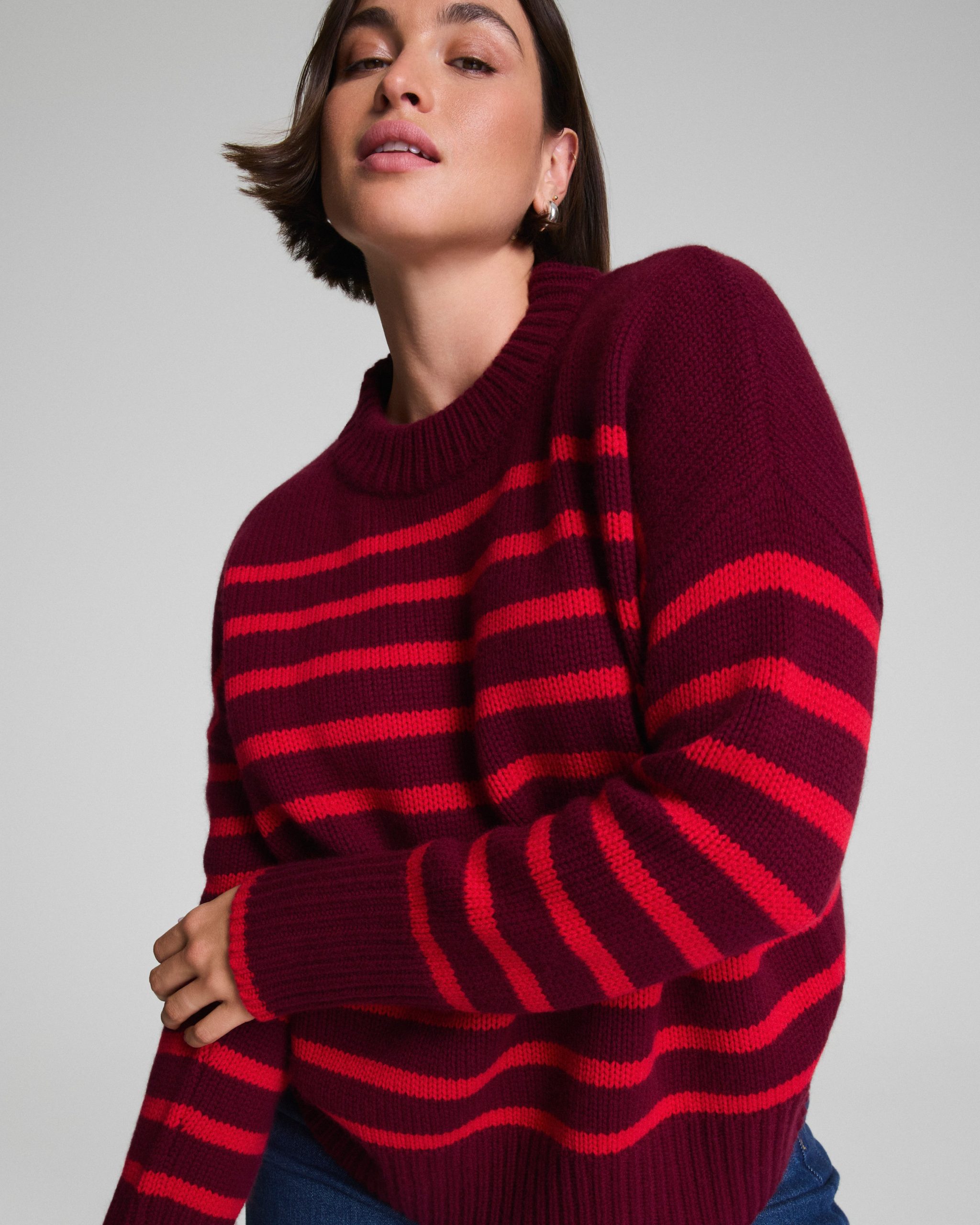 La Ligne Marin Sweater | SPANX? Red/Cassis - Image 3