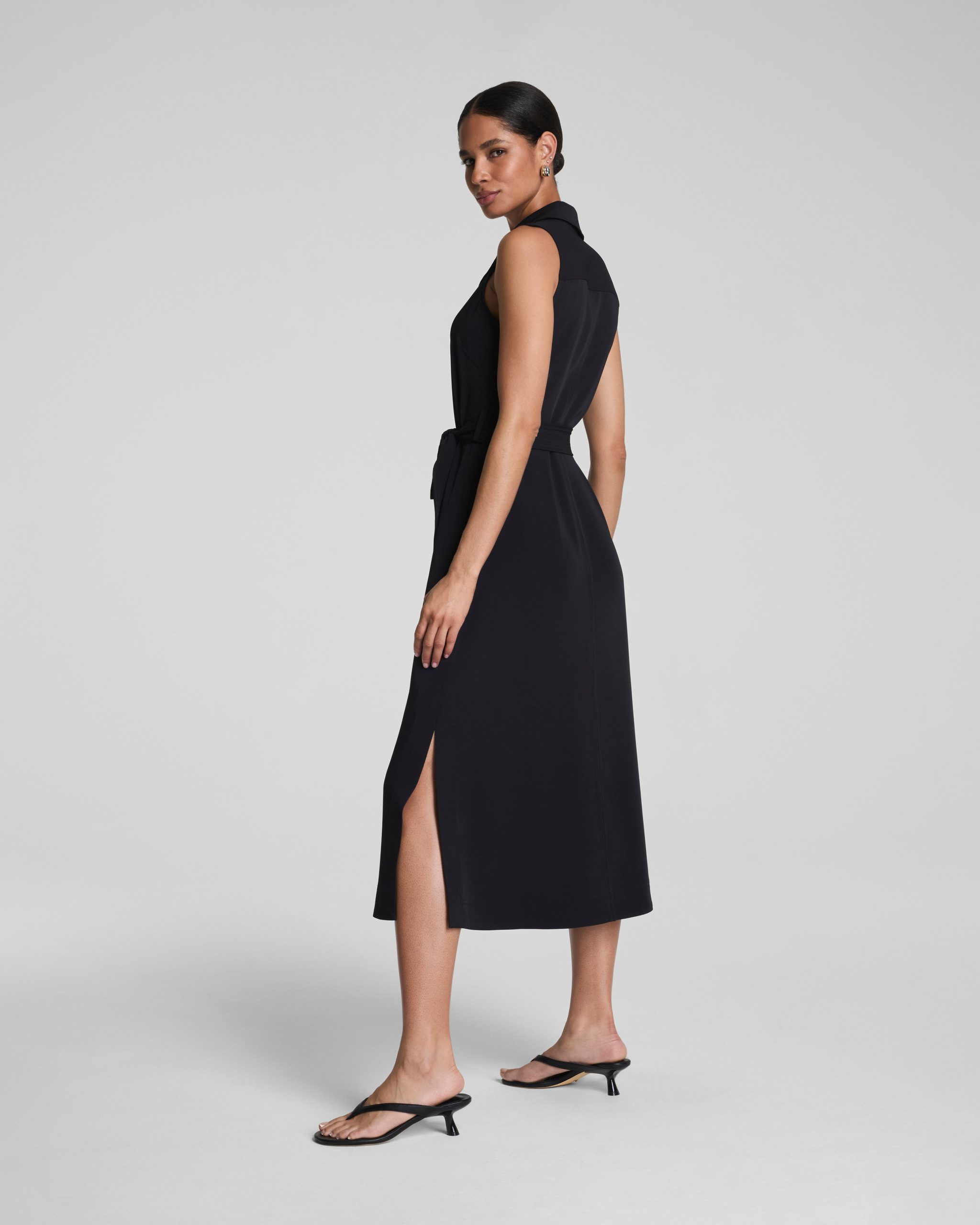 SPANX? CarryOn Belted Midi Shirt Dress | Classic Black - Image 2