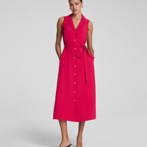 SPANX? CarryOn Belted Midi Shirt Dress