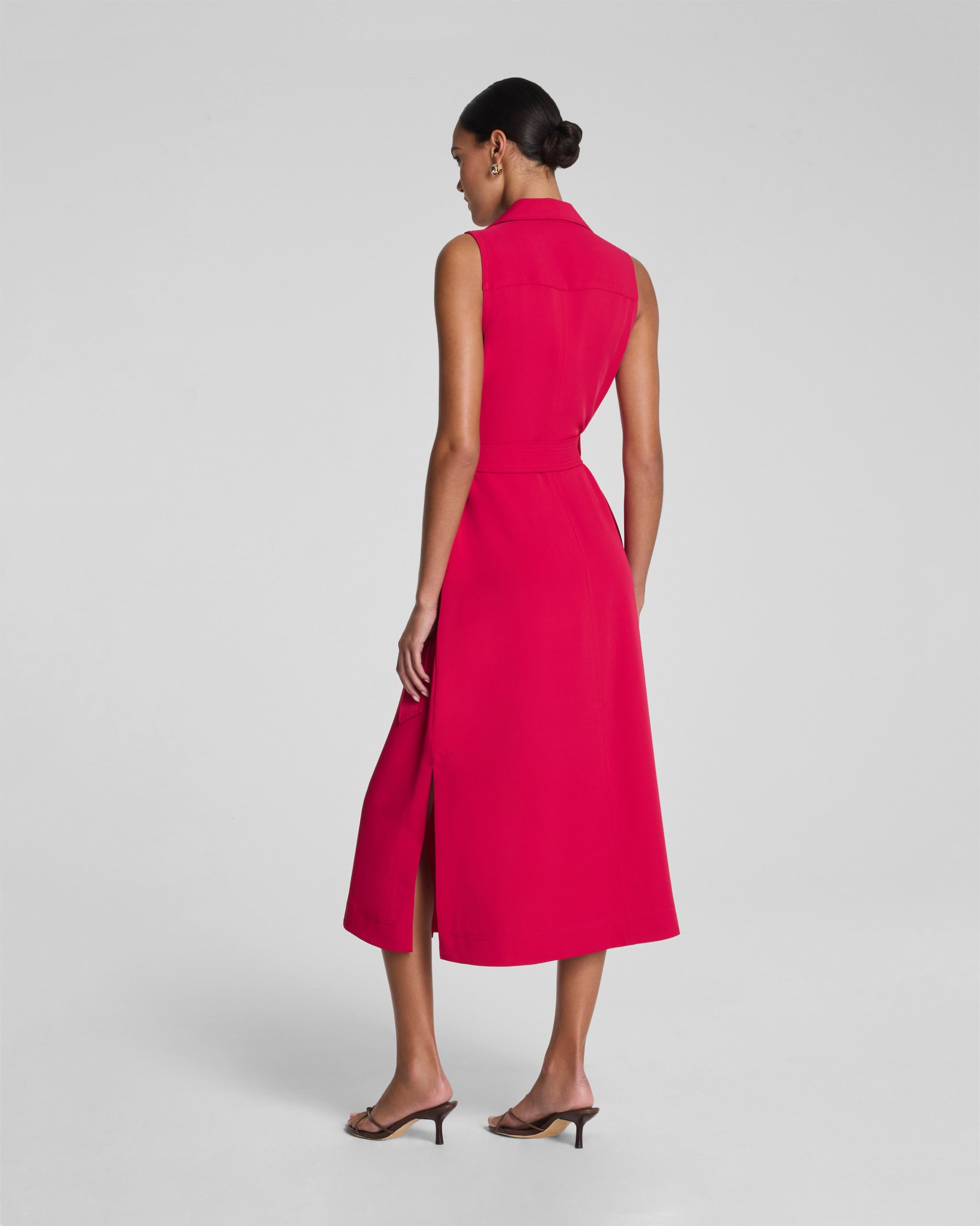 SPANX? CarryOn Belted Midi Shirt Dress | Fuchsia - Image 2