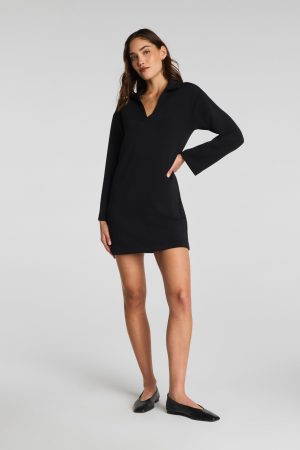 SPANX AirEssentials? Polo Long Sleeve Dress | Very Black