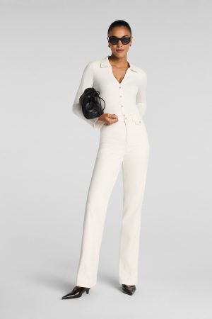 SPANXsupersmooth? Stretch Twill Easy Flare Pant | Ivory