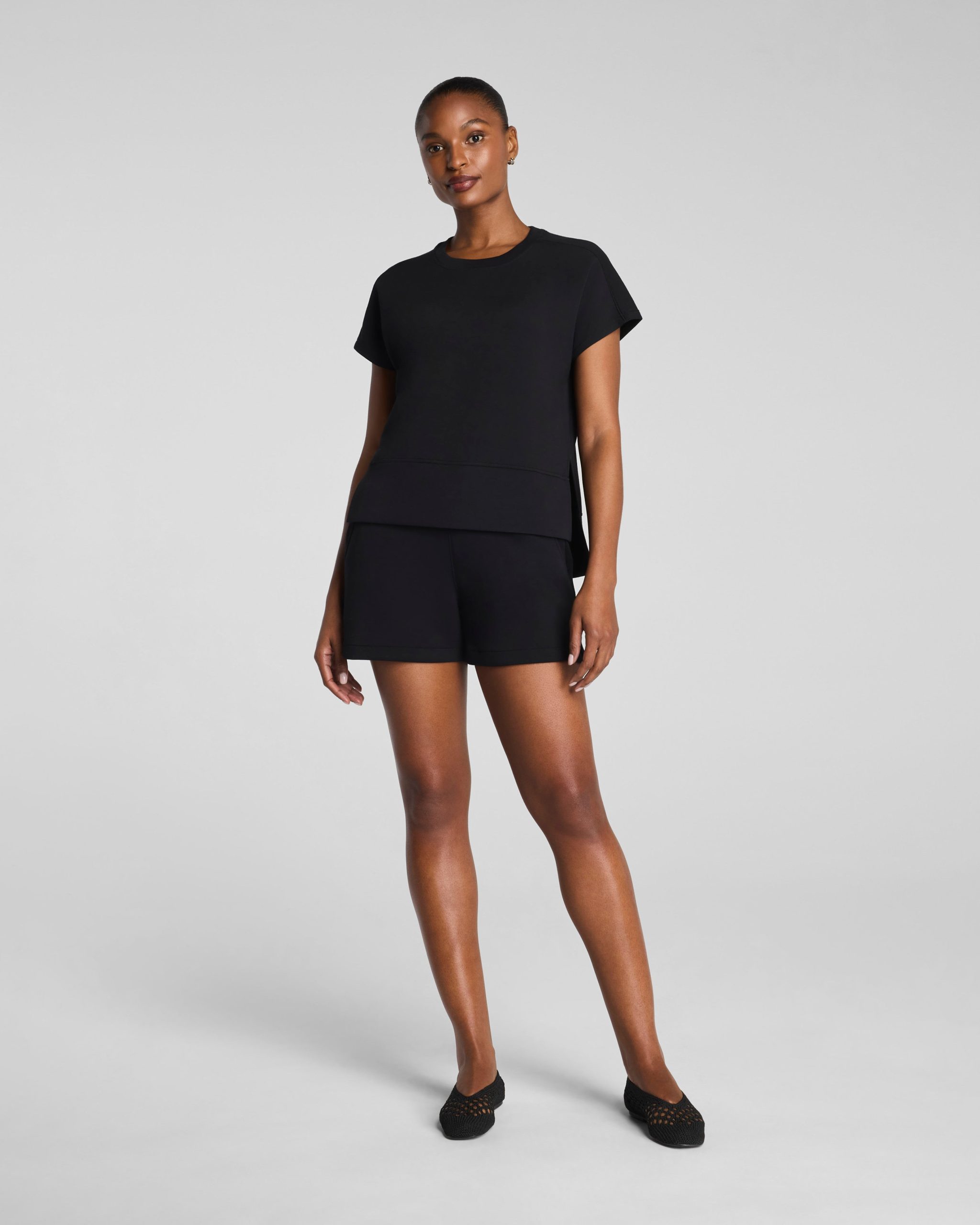 SPANX AirEssentials? Crewneck Tee | Very Black - Image 4
