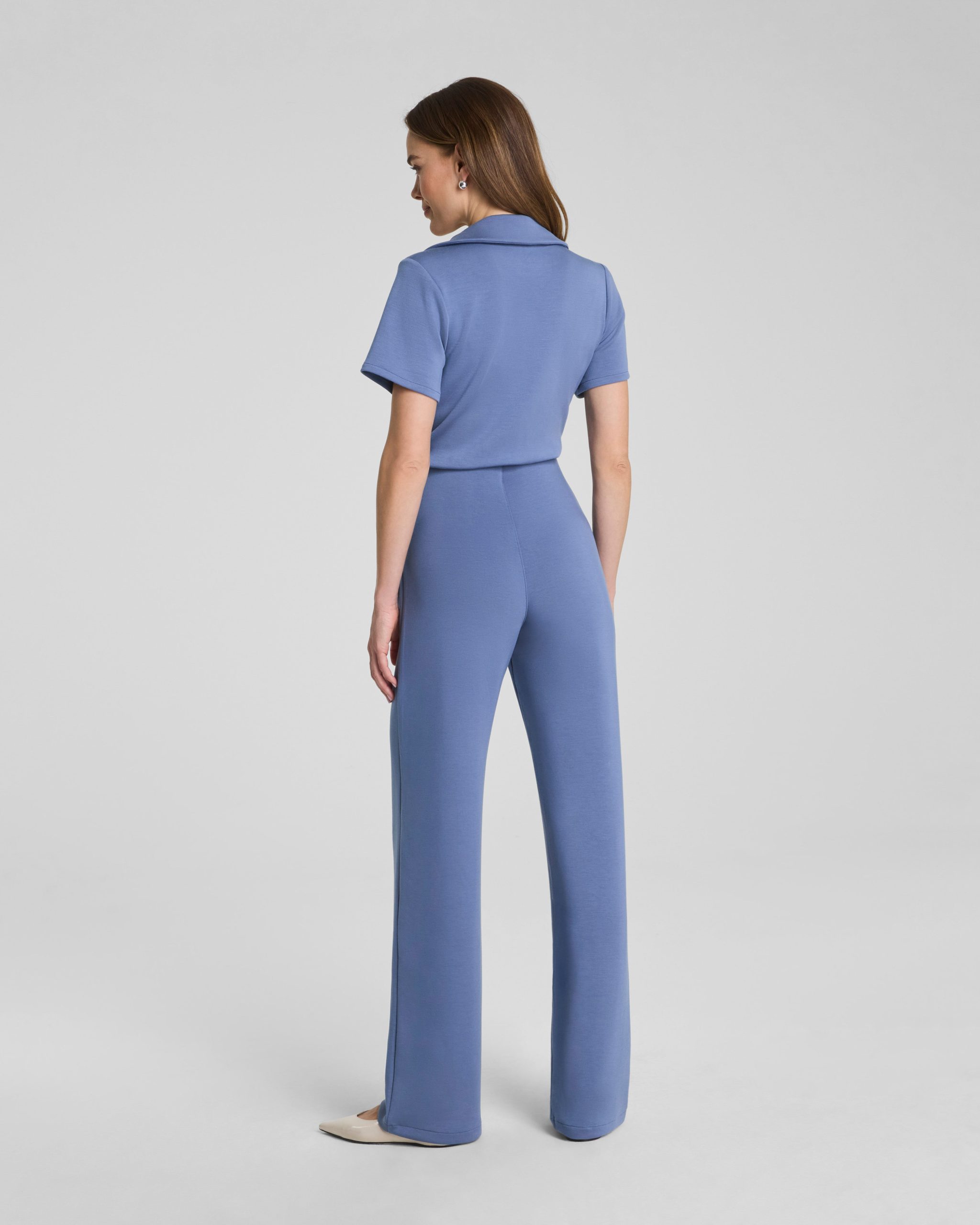 SPANX AirEssentials? Collared Tie-Waist Jumpsuit | Rain - Image 2