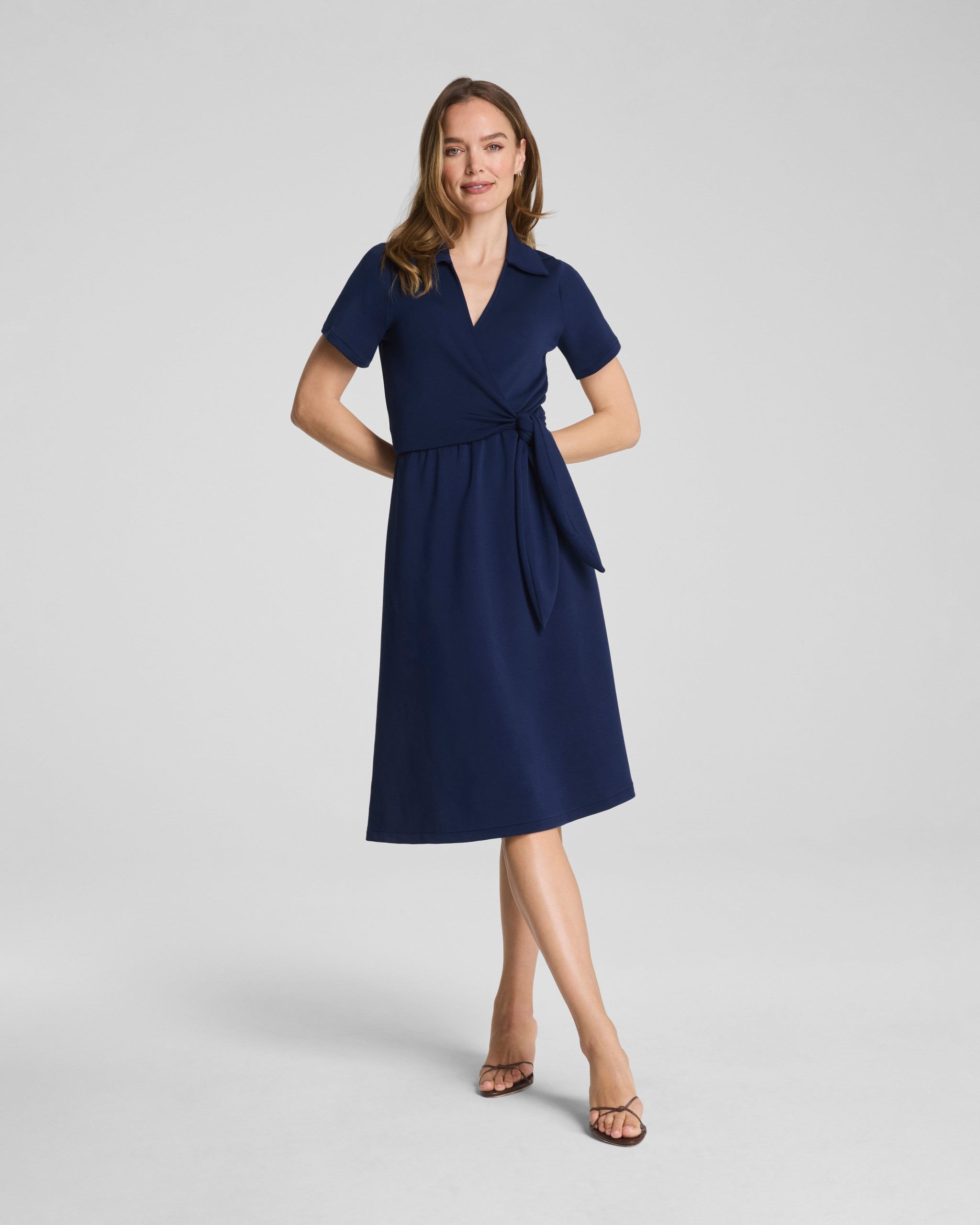 SPANX AirEssentials? Collared Tie-Waist Midi Dress - Image 2