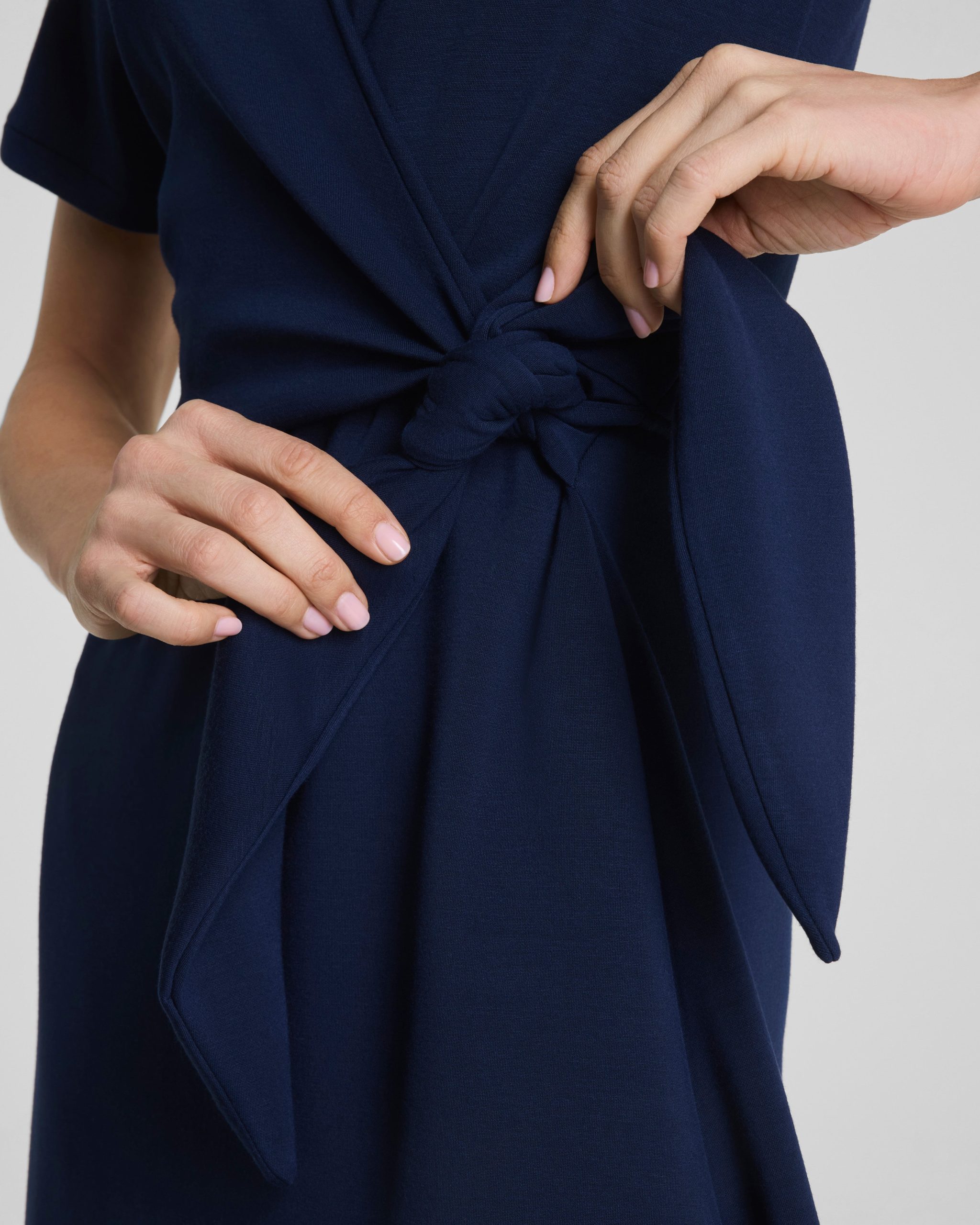 SPANX AirEssentials? Collared Tie-Waist Midi Dress | Timeless Navy - Image 3