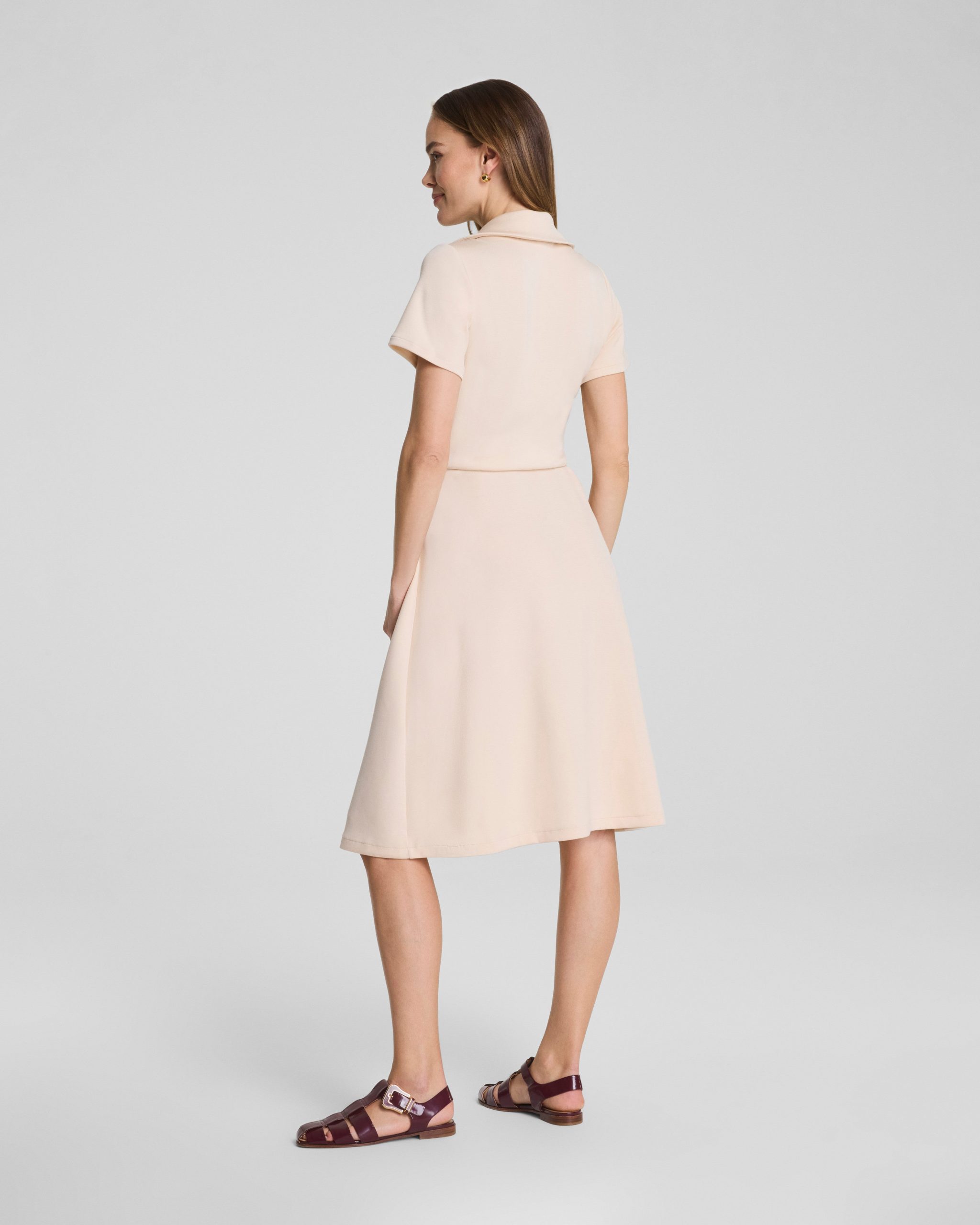 SPANX AirEssentials? Collared Tie-Waist Midi Dress | Toasted Coconut - Image 2