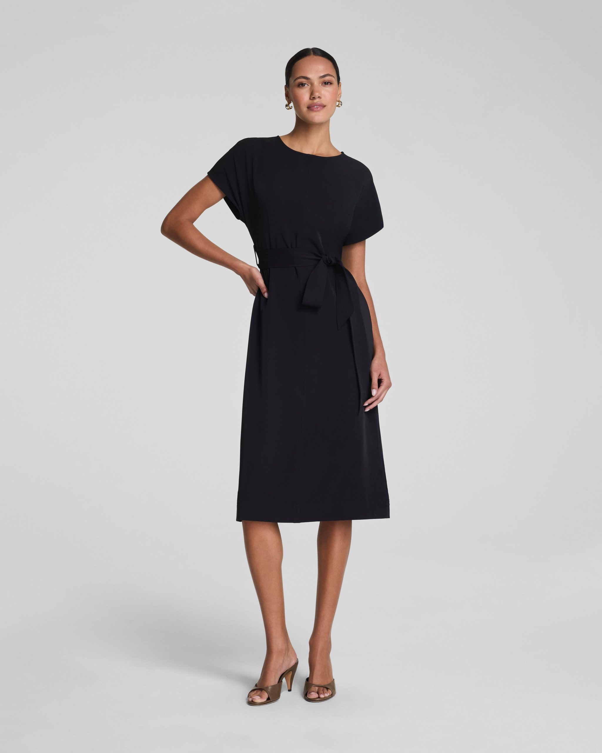 SPANX? CarryOn Belted Midi Dress | Classic Black