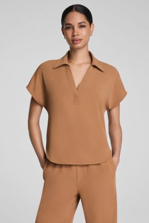 SPANX? CarryOn Collared Tee | Maplewood