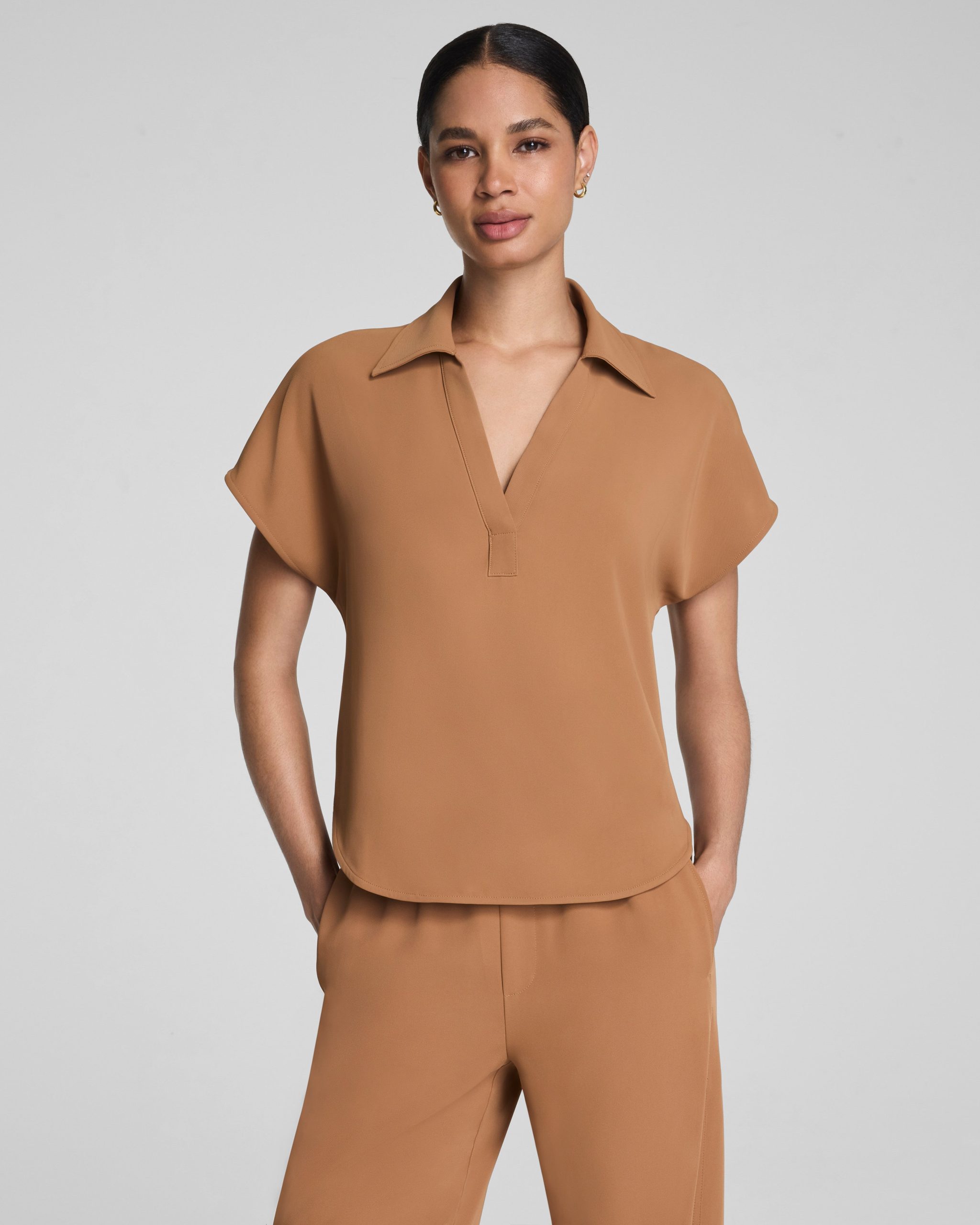 SPANX? CarryOn Collared Tee | Maplewood