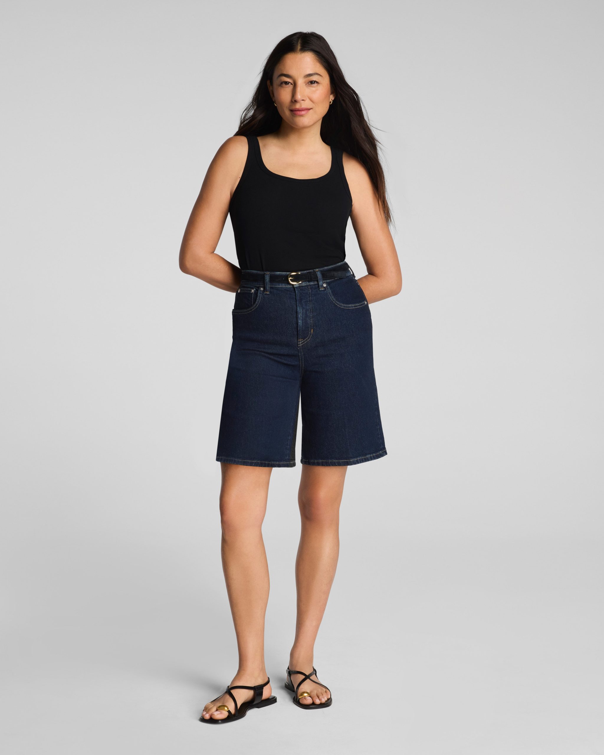 SPANX? Ribbed Knit Scoop Neck Tank | Classic Black - Image 3