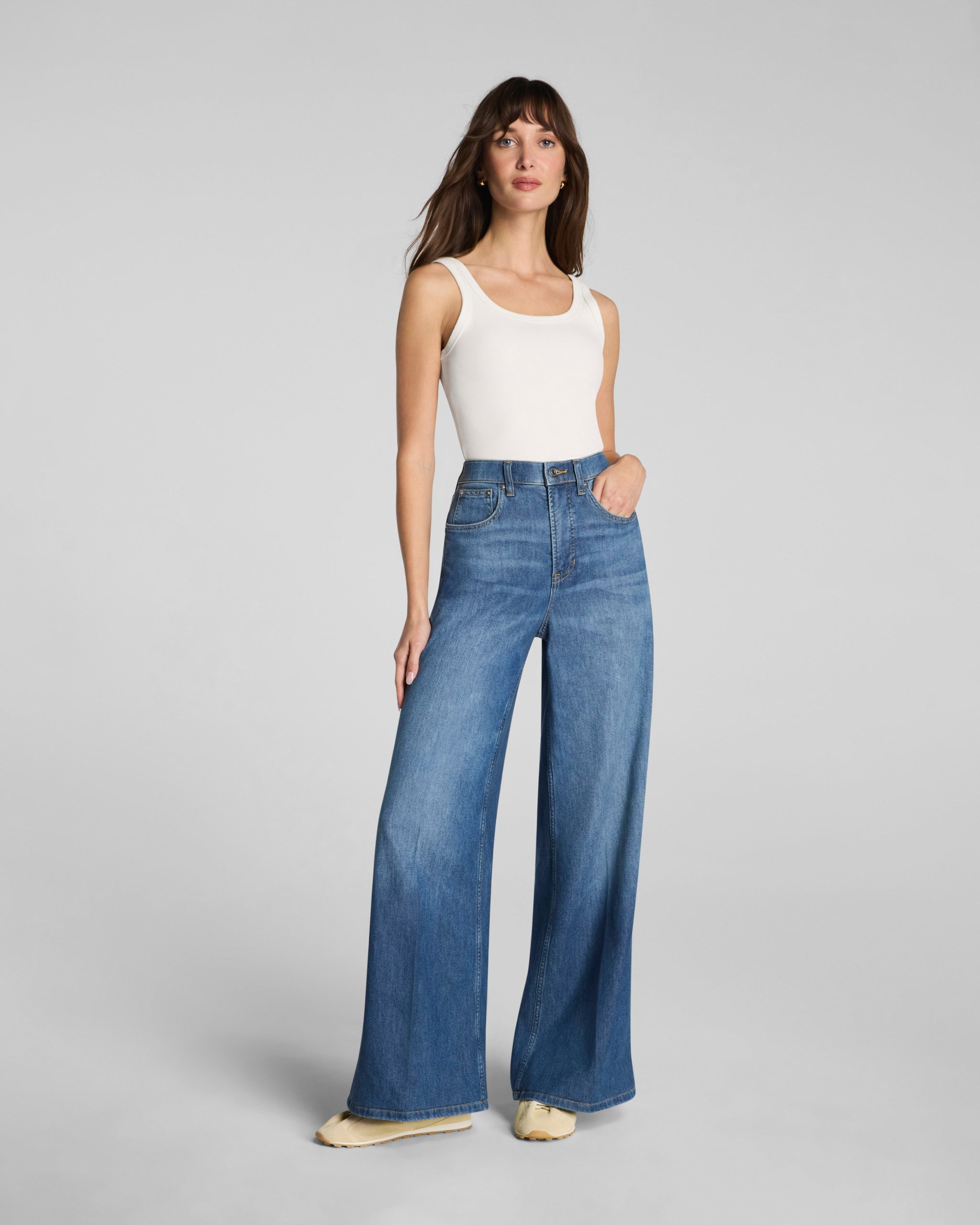SPANXsupersmooth? Authentic 360 Lightweight Super Wide Leg Jeans | Oceanic