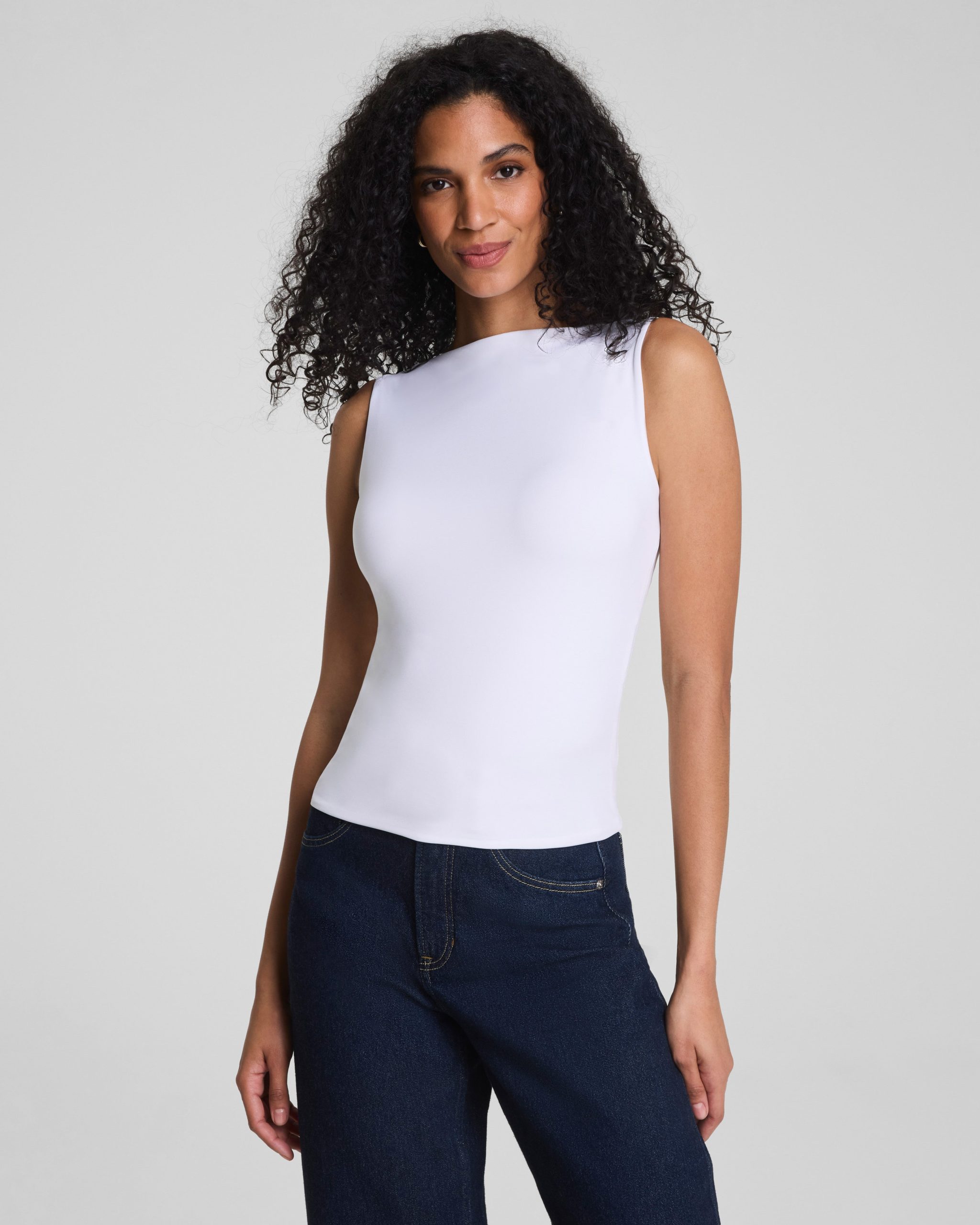 SPANXsmooth? Jersey High Neck Tank | Classic White
