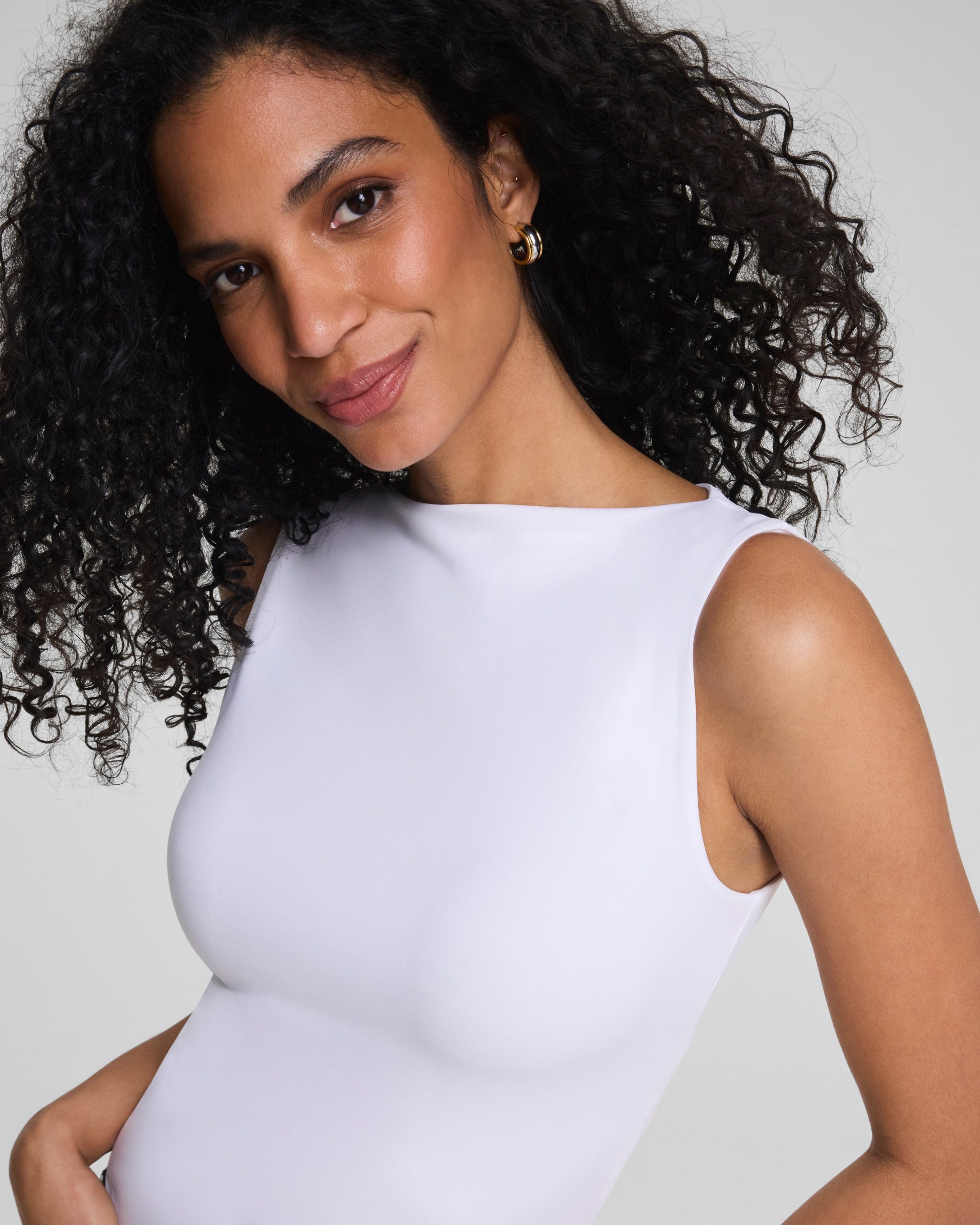 SPANXsmooth? Jersey High Neck Tank | Classic White - Image 3