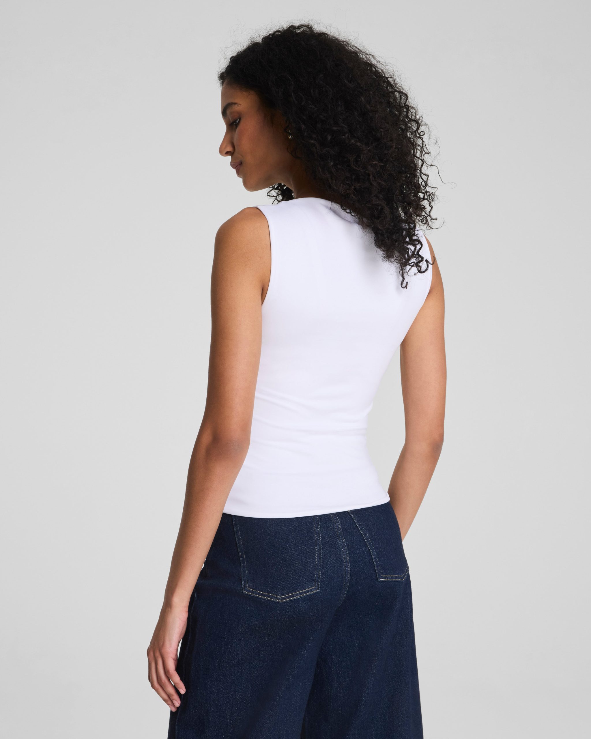 SPANXsmooth? Jersey High Neck Tank | Classic White - Image 2
