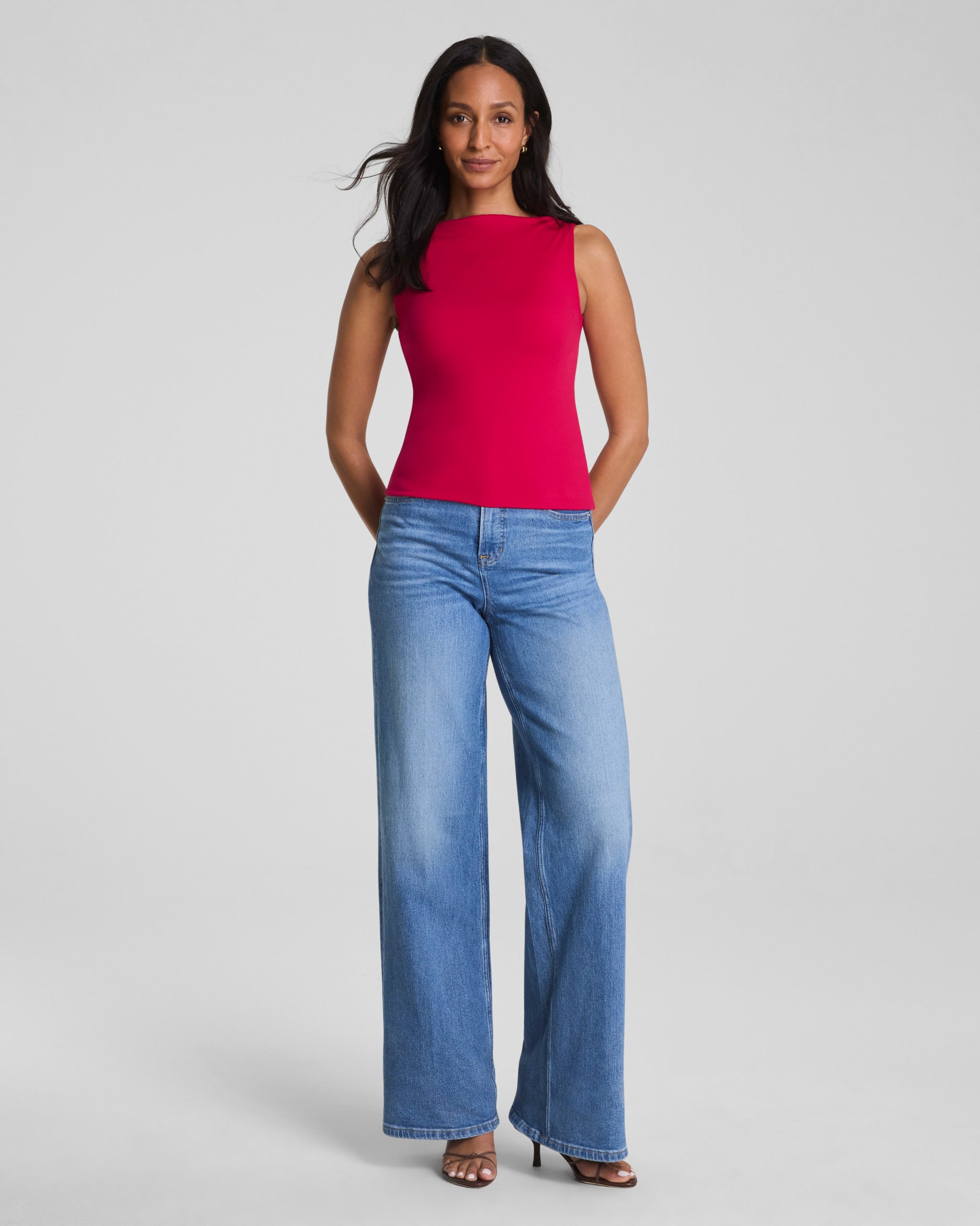 SPANXsmooth? Jersey High Neck Tank | Fuchsia - Image 4