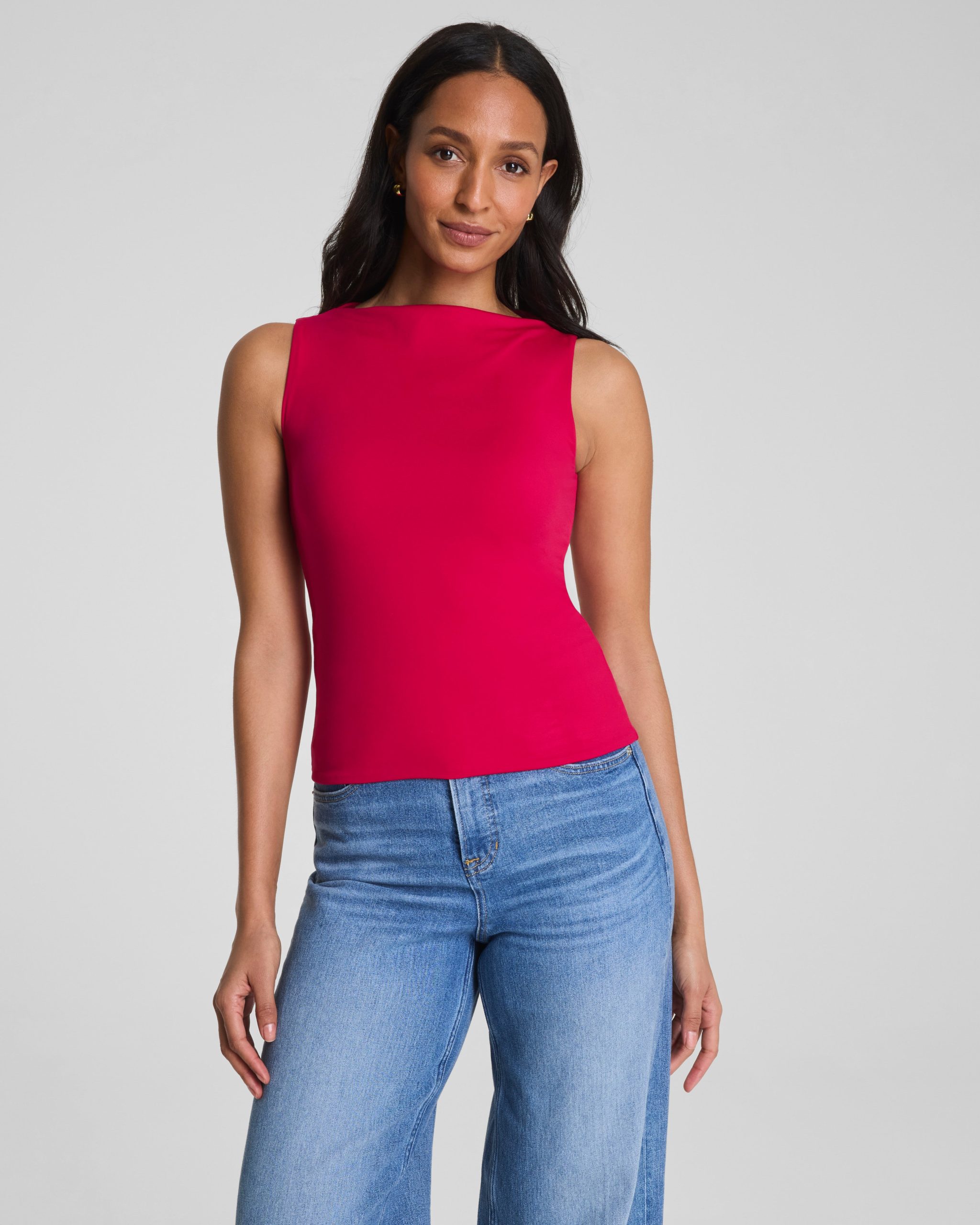 SPANXsmooth? Jersey High Neck Tank | Fuchsia