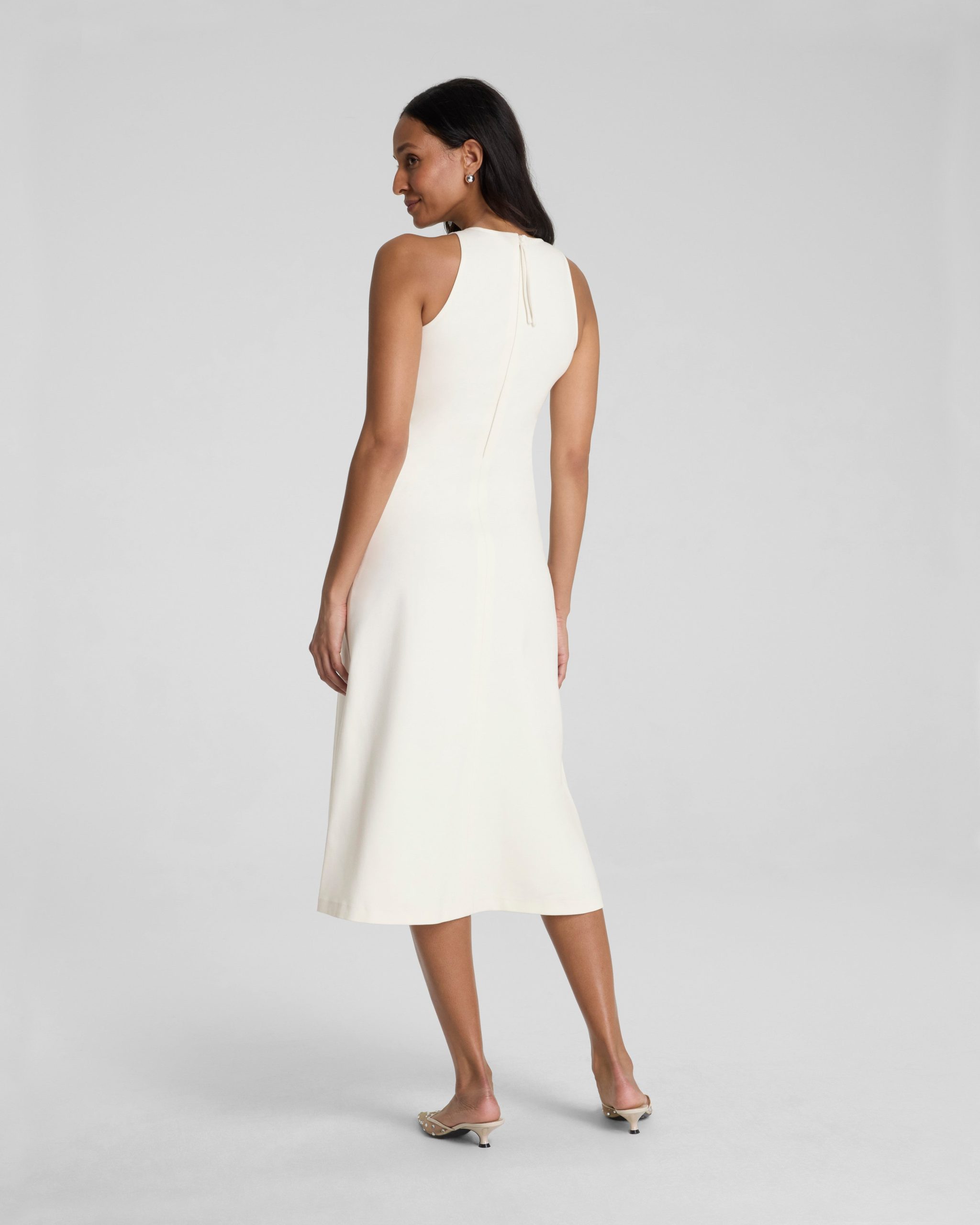 SPANX? Ponte Sleeveless A-Line Midi Dress | Ivory - Image 2
