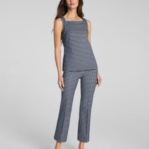 SPANXsupersmooth?  PerfectFit Ponte Kick Flare Pant with Pintuck | Timeless Navy Gingham
