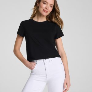 karla welch for SPANX? Cropped 70s Tee | Classic Black